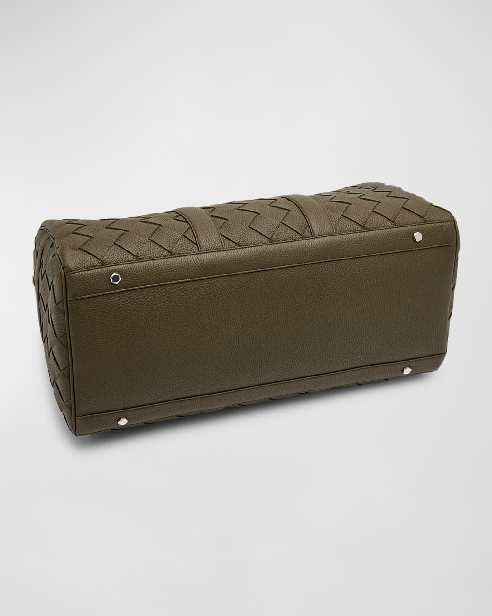 Men's Intrecciato Grained Leather Duffel Bag 1