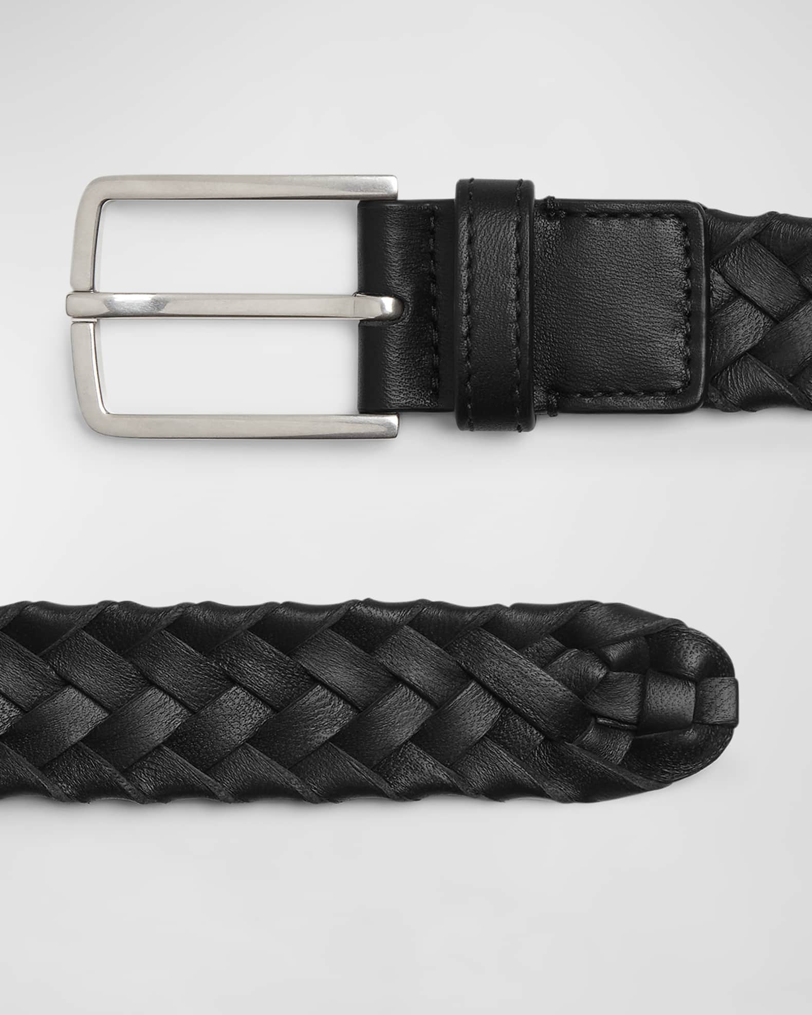 ベルト BOTTEGA VENETA Black Nappa Leather Belt BOTTEGA VENETA Nappa Intrecciato Belt 80 32 Black 1666973