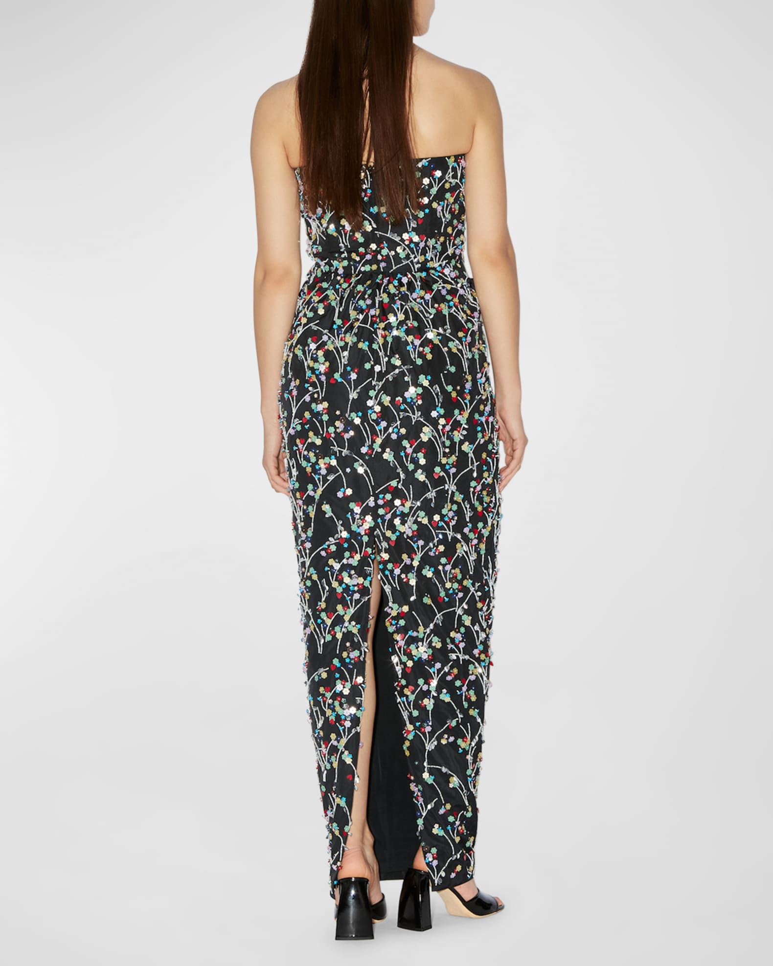 Lena Strapless Embellished Maxi Gown (Navy) main image 1