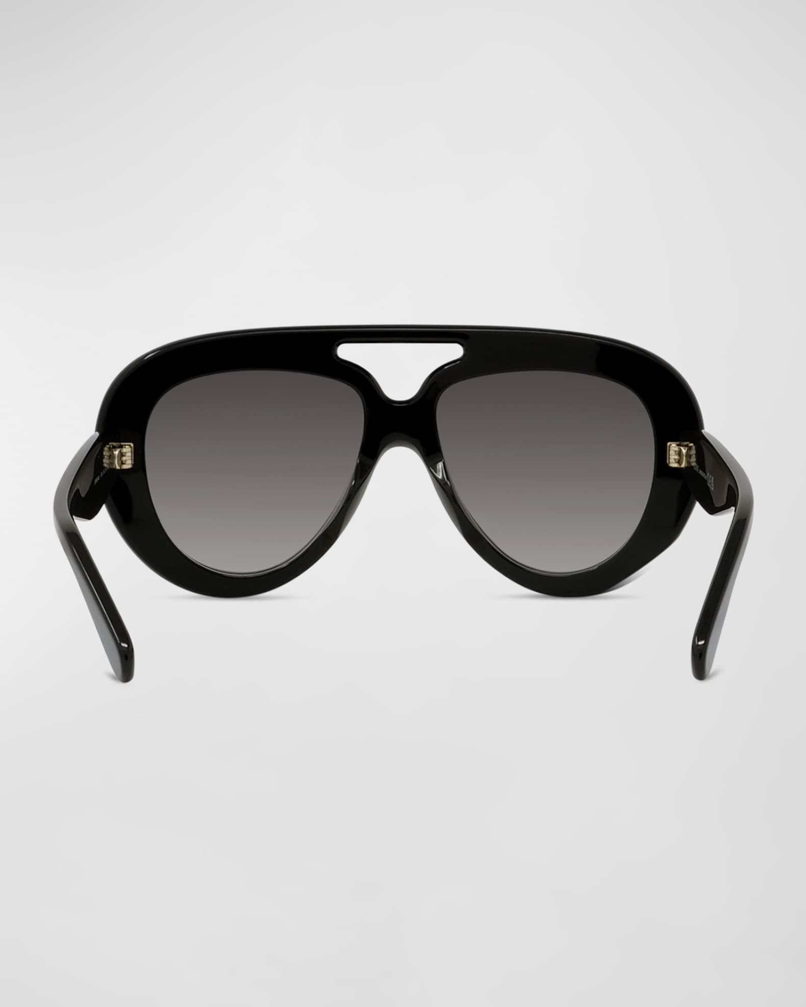 Loewe Men's Curvy Pilot Acetate Sunglasses Neiman Marcus