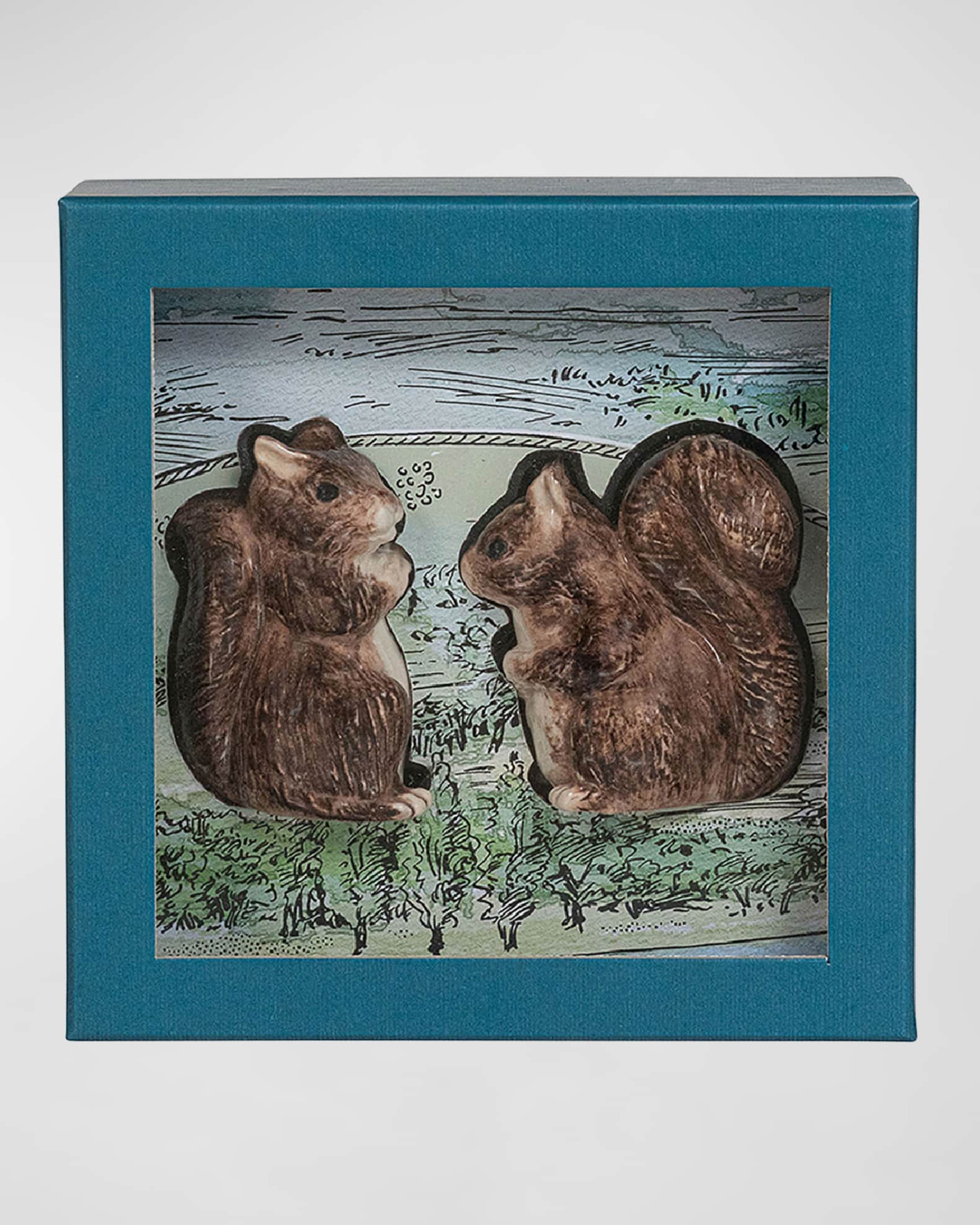 Clever Creatures Squirrel Zelda and Scott Salt & Pepper Set  1