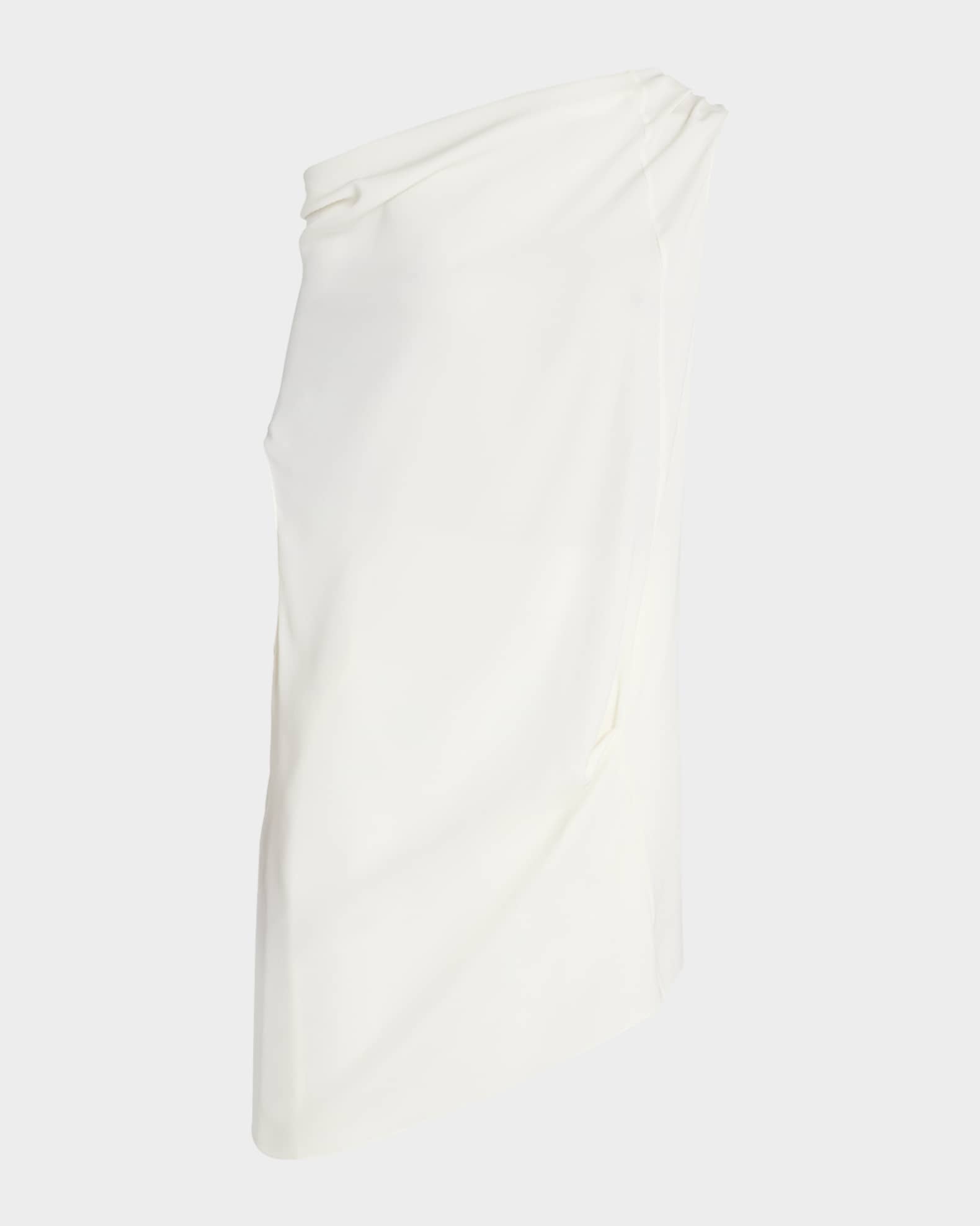 THE ROW Aria Draped One-Shoulder Asymmetric Silk Tunic Top