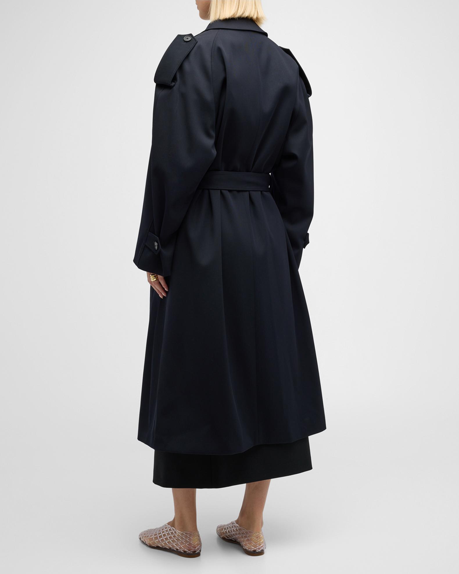 THE ROW Denver Belted Wool Trench Coat | Neiman Marcus