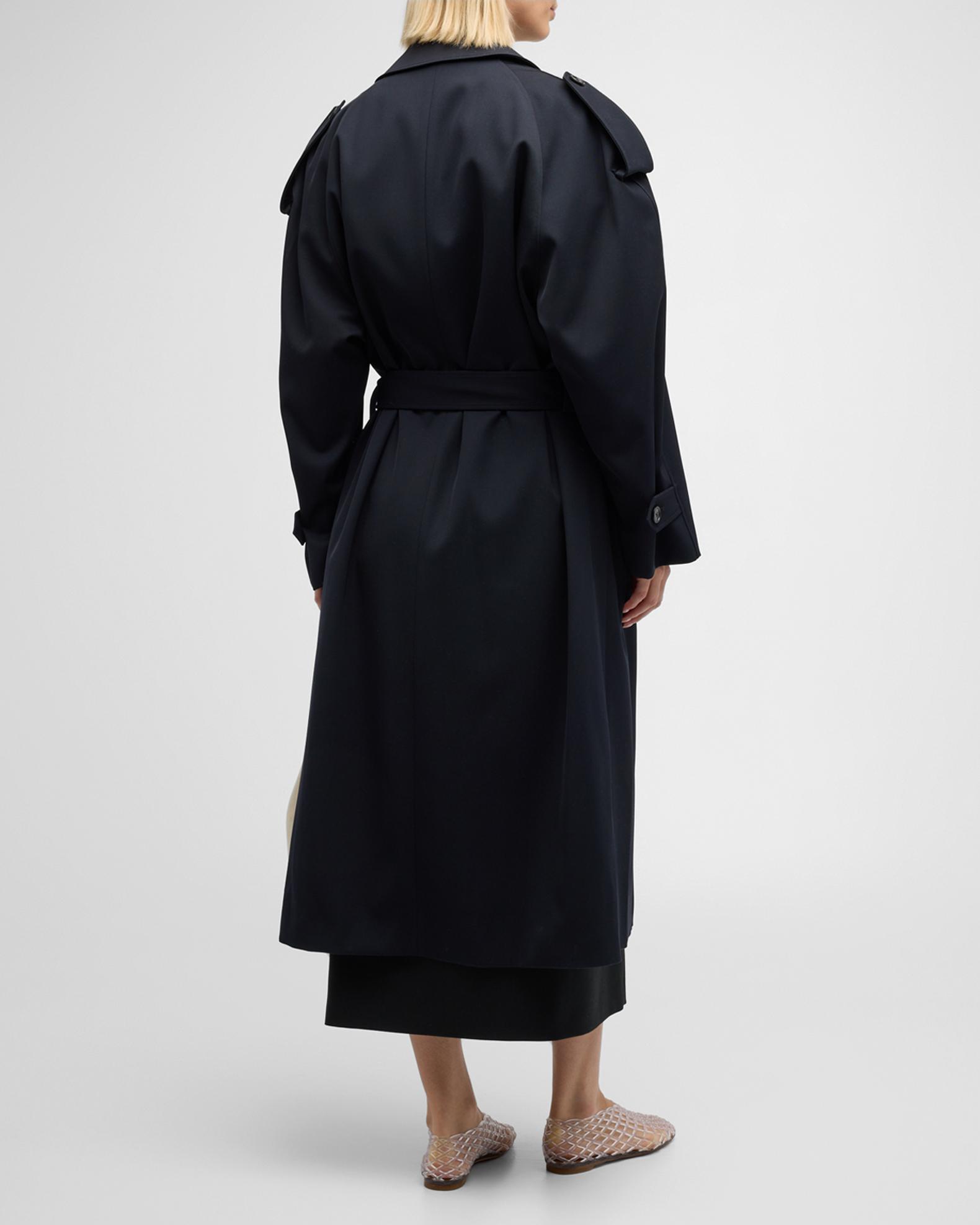 THE ROW Denver Belted Wool Trench Coat | Neiman Marcus