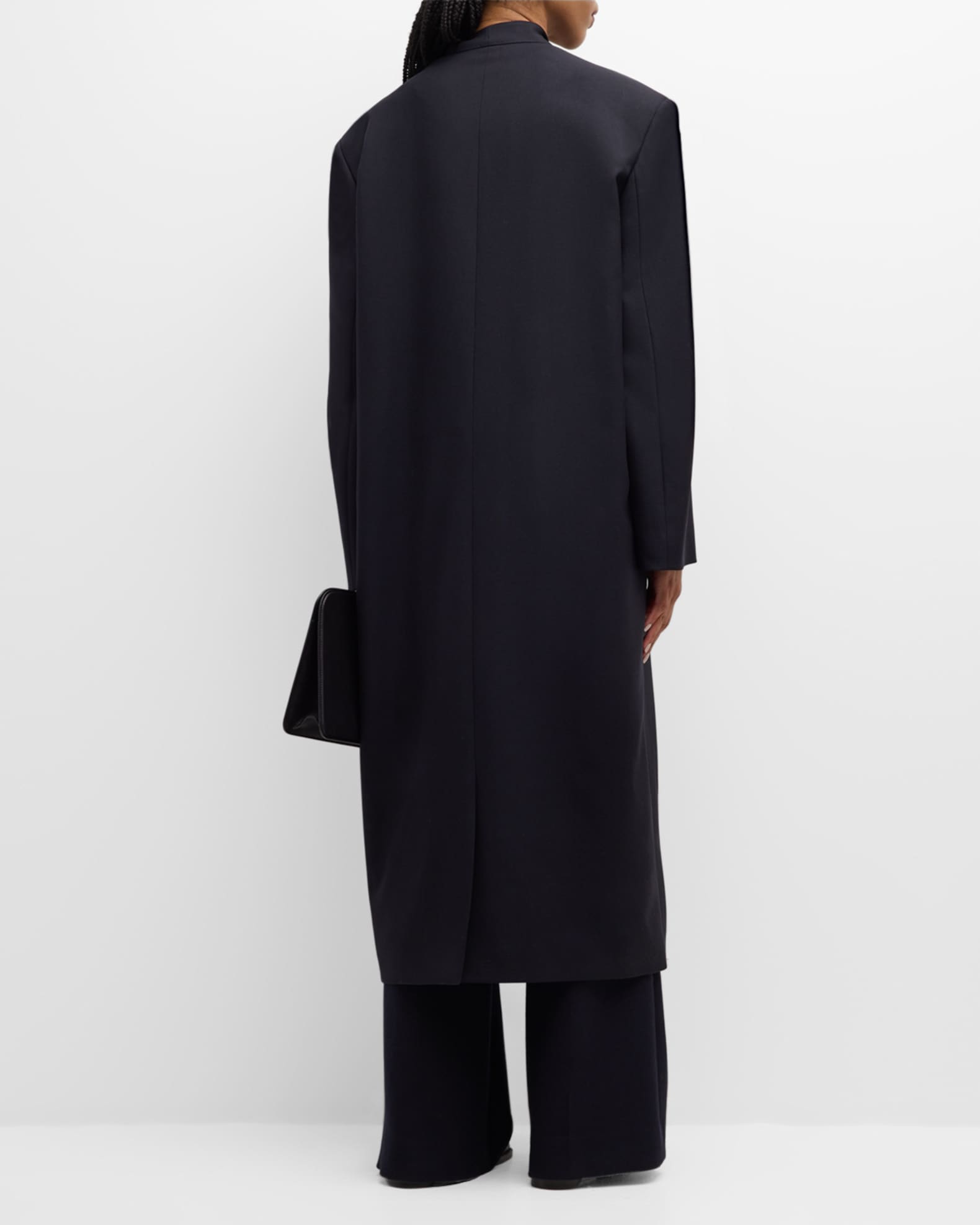 Indra Double Breasted Long Wool Coat