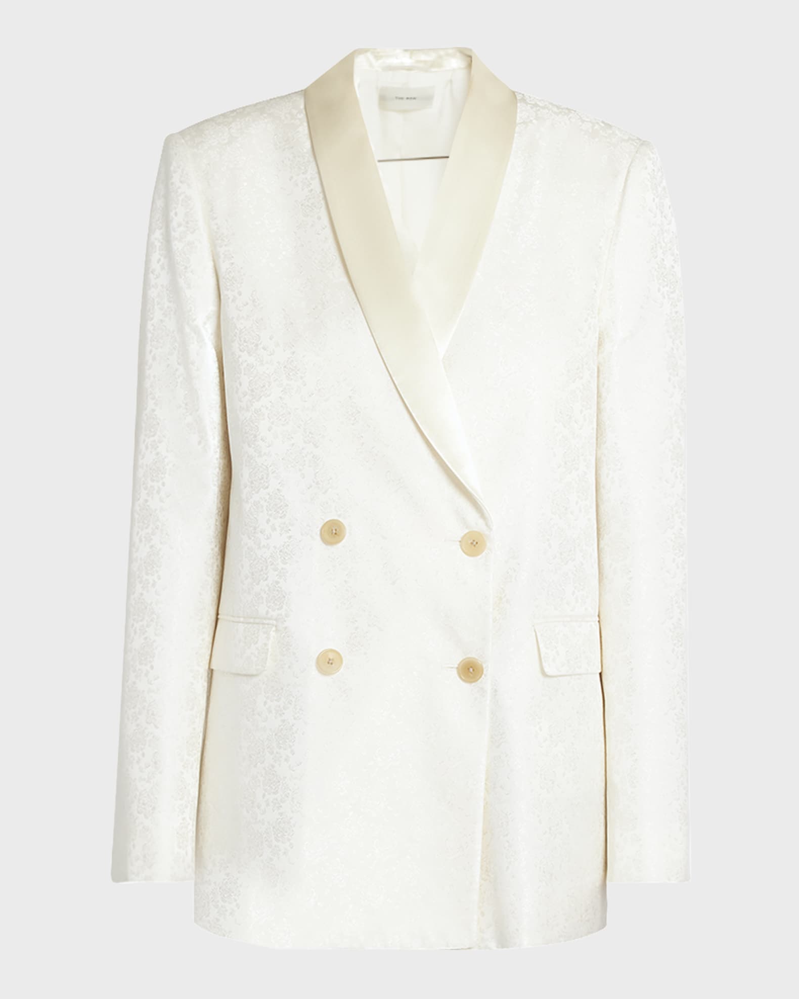 The Row Women s Jerome Jacket in Silk White Size L