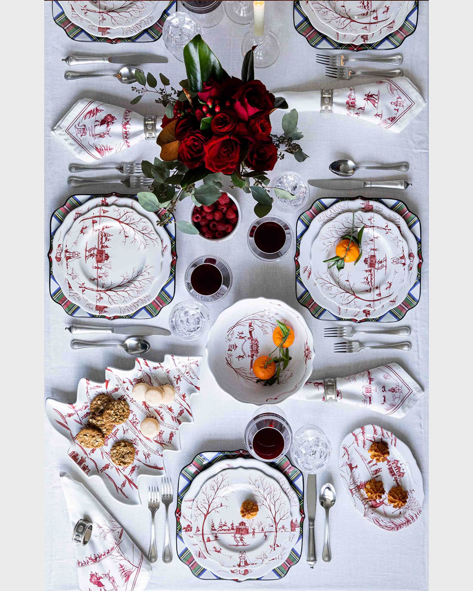 Juliska Country Estate Winter Frolic Ruby Ginger Jar Place Card Holder