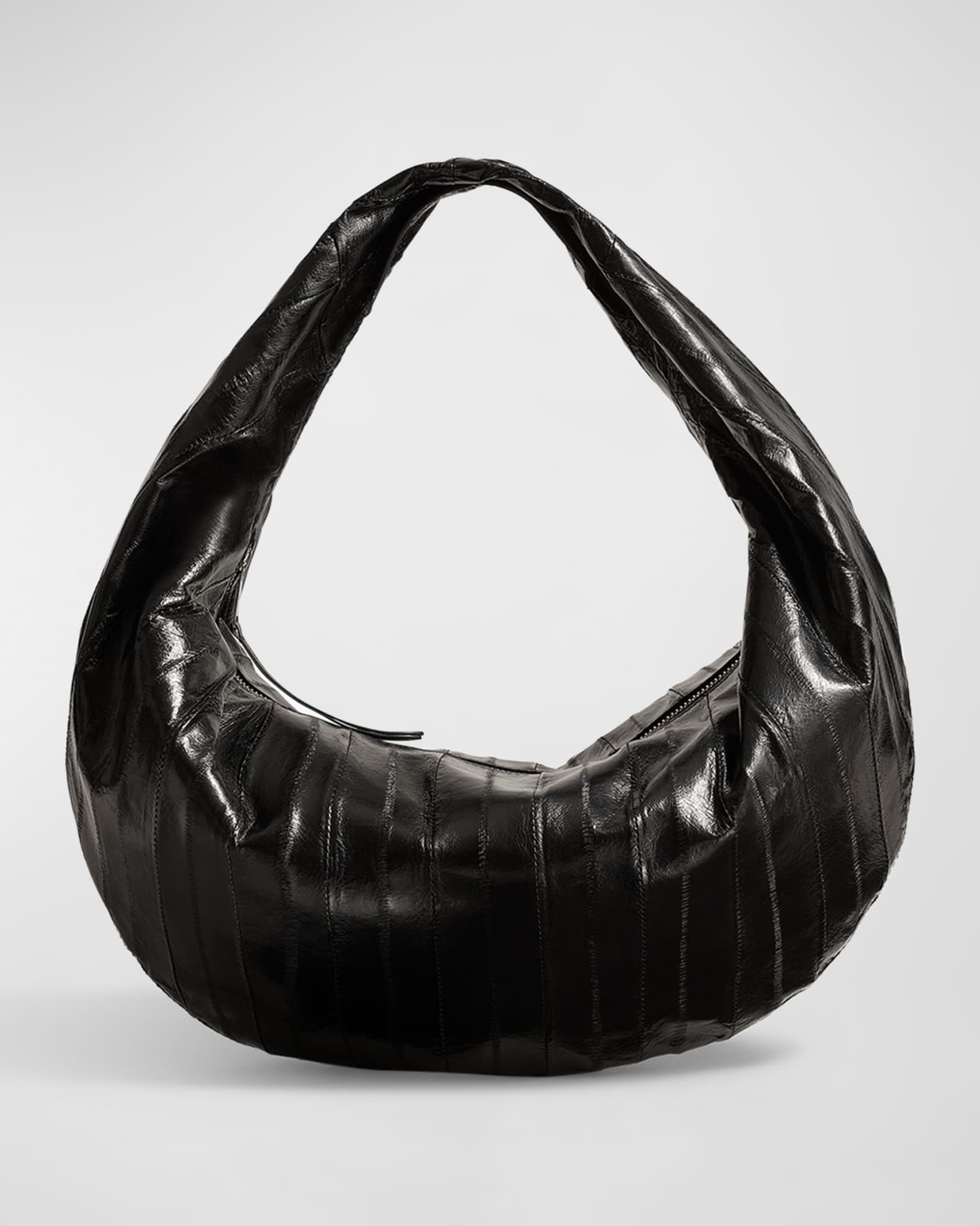 Olivia Medium Eel-Embossed Hobo Bag 0