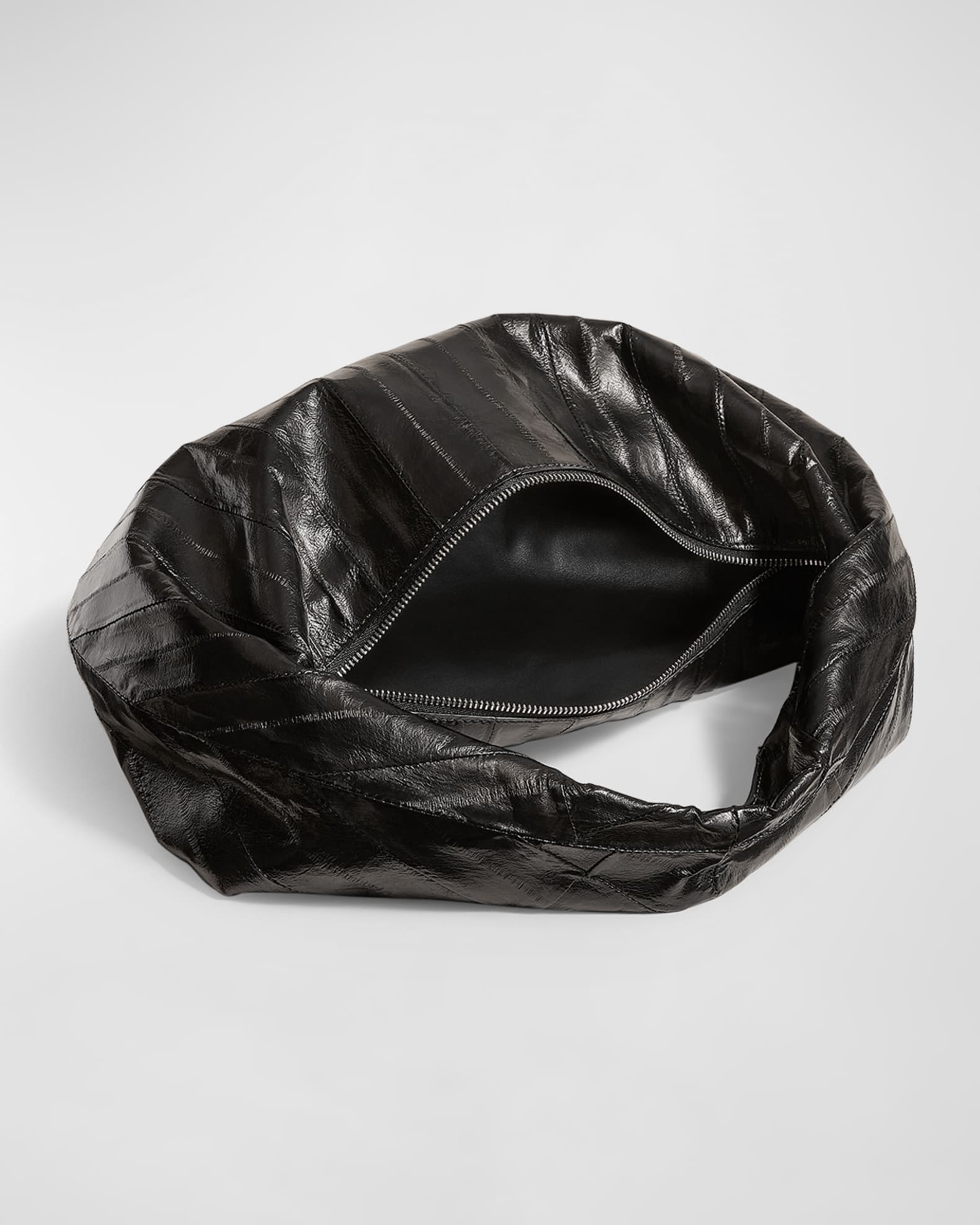 Olivia Medium Eel-Embossed Hobo Bag 1