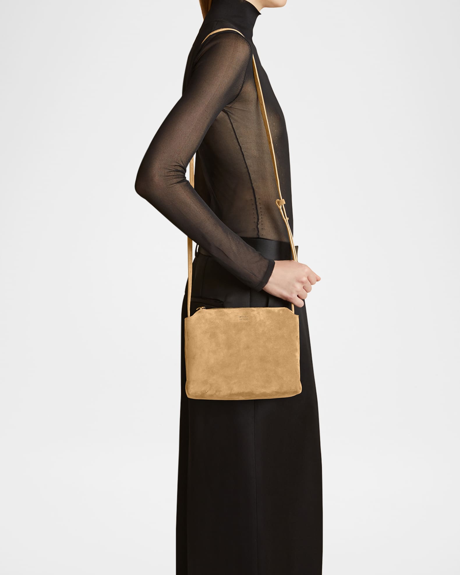 Lina Medium Suede Crossbody Bag 1
