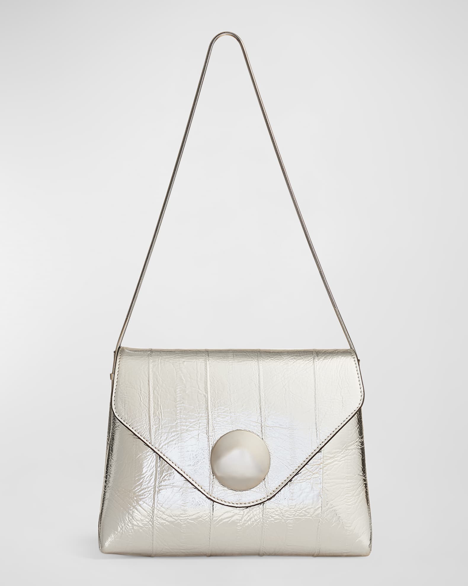 Bobbi Envelope Flap Eel-Embossed Shoulder Bag 0