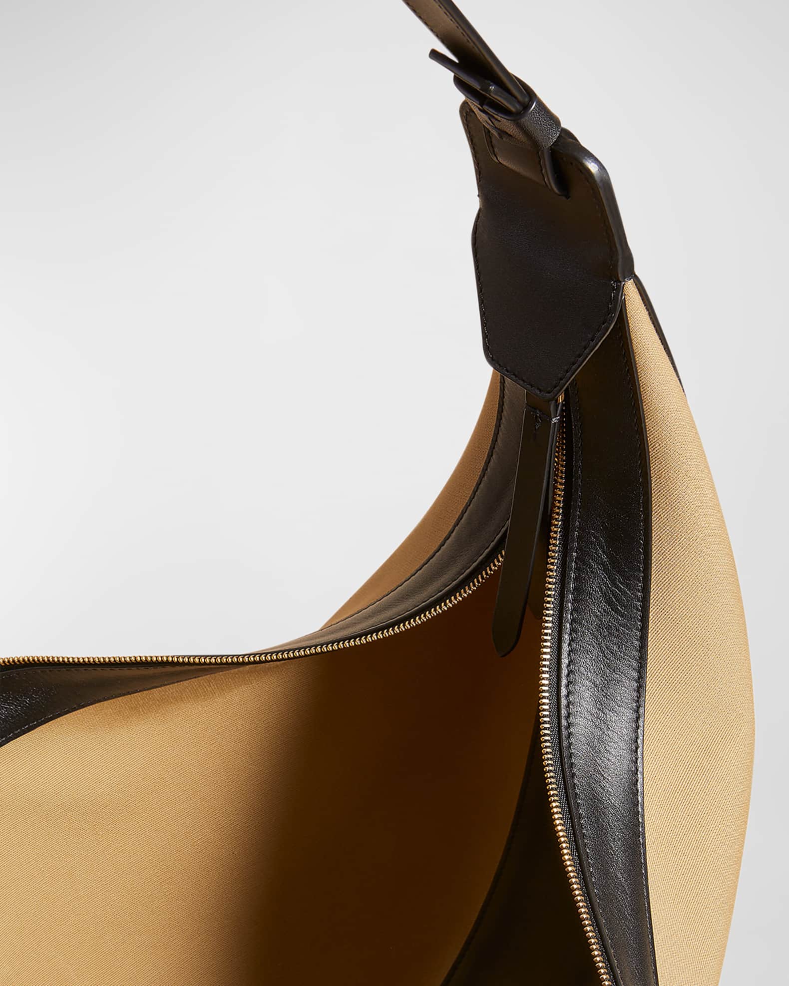 【送料&関税込】Khaite augustina Hobo Shoulder Bag Augustina Hobo in Honey Canvas with Tan Leather – KHAITE