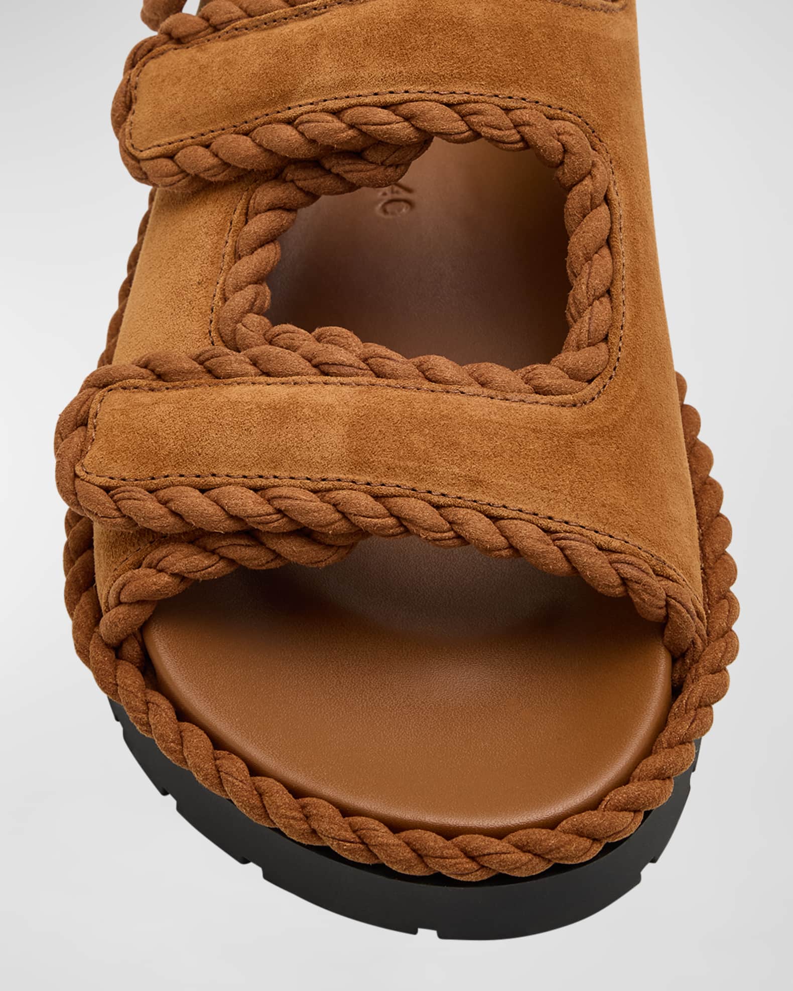 Bottega Veneta Braided Suede Grip Comfort Sandals | Neiman