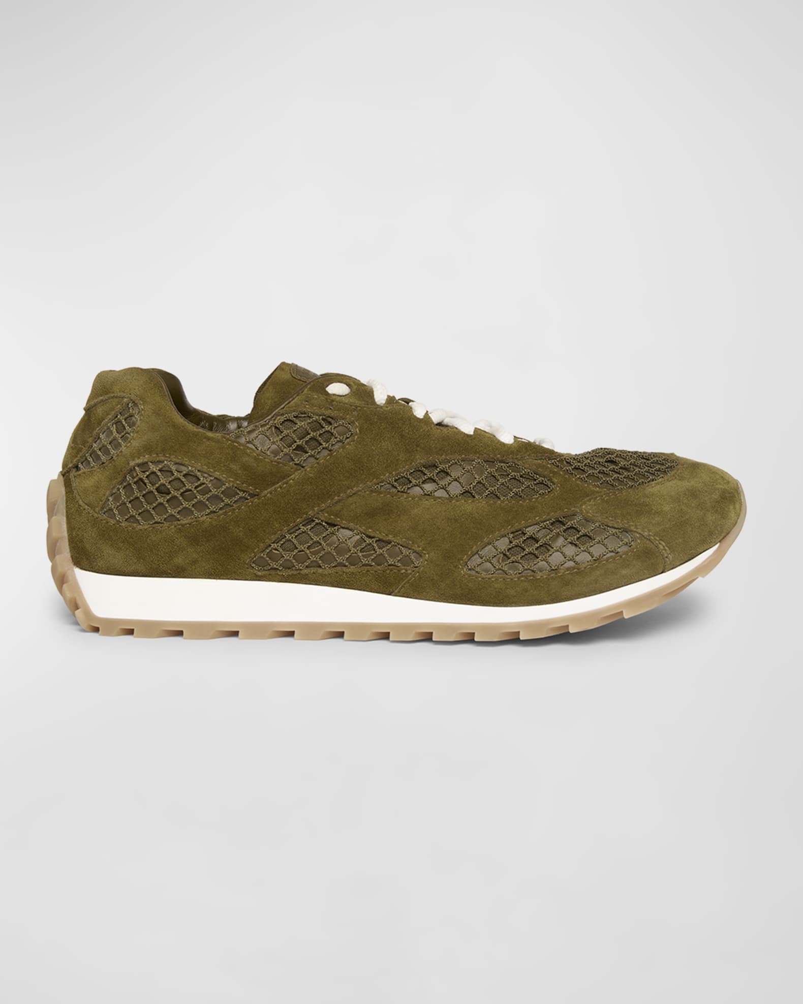 Bottega Veneta Orbit Suede Mesh Runner Sneakers | Neiman Marcus