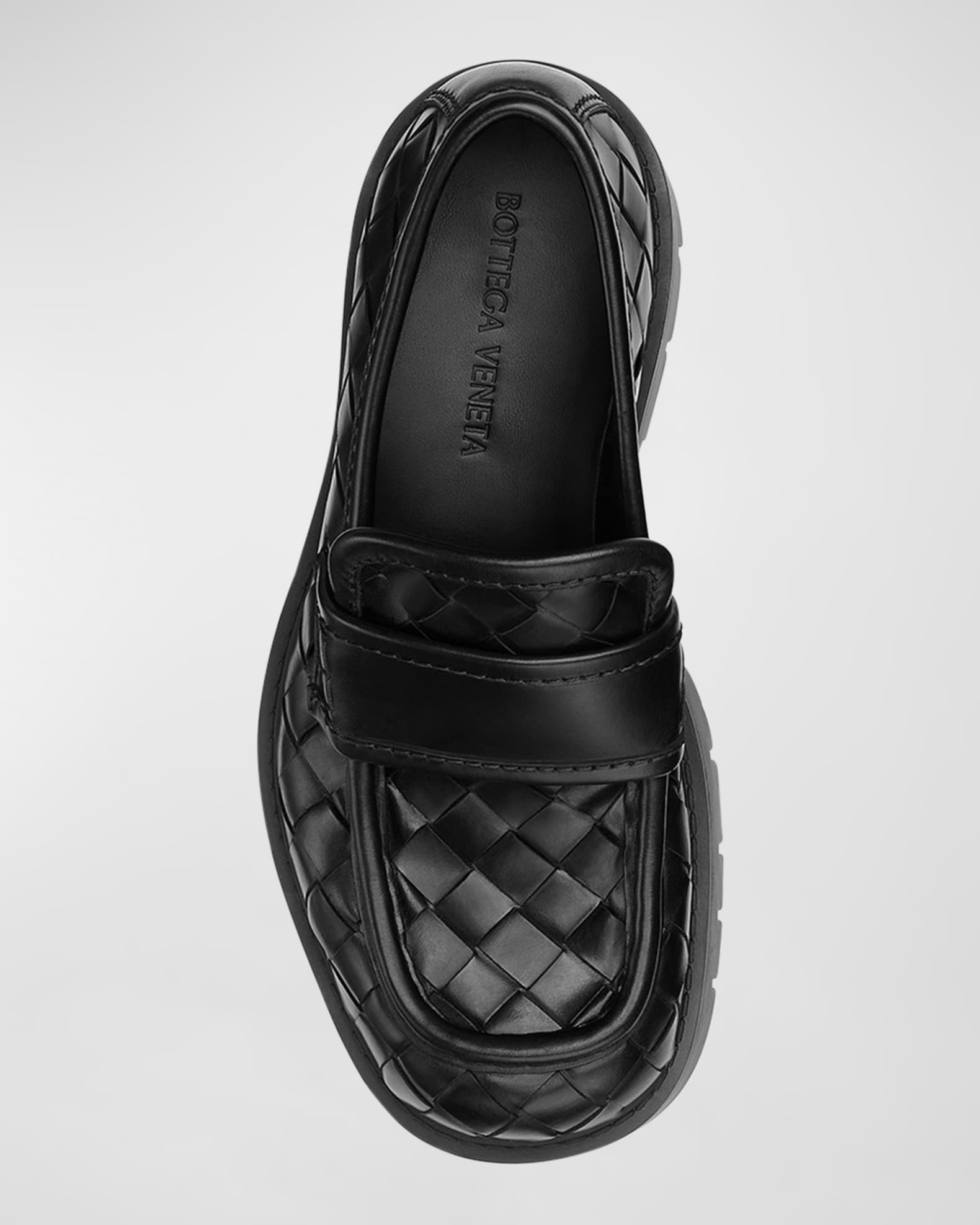 出産祝いなども豊富 Veneta Bottega Interciato Marcus Neiman | Loafers Leather Woven 靴