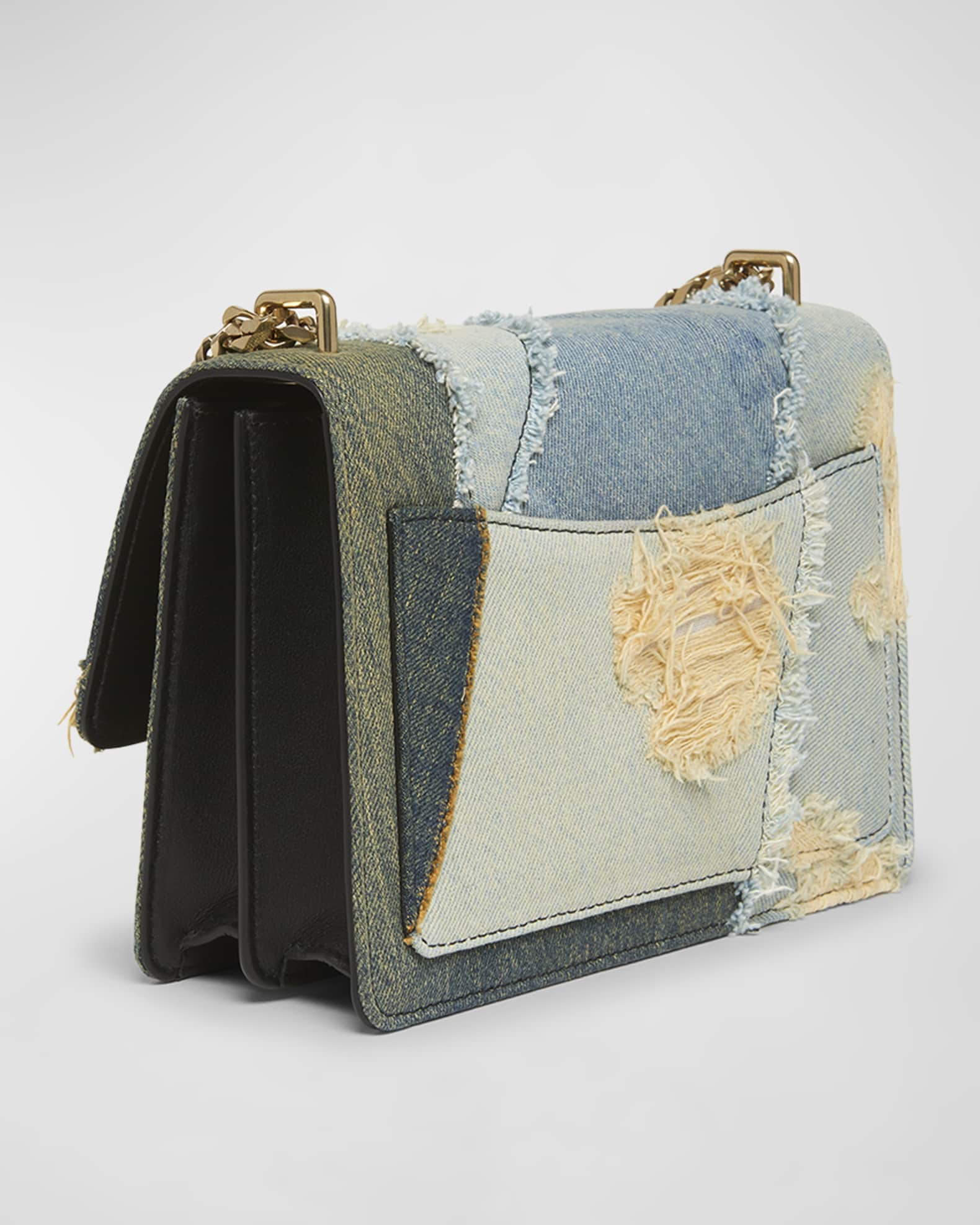 Dolce & Gabbana Denim Patchwork Shoulder Bag