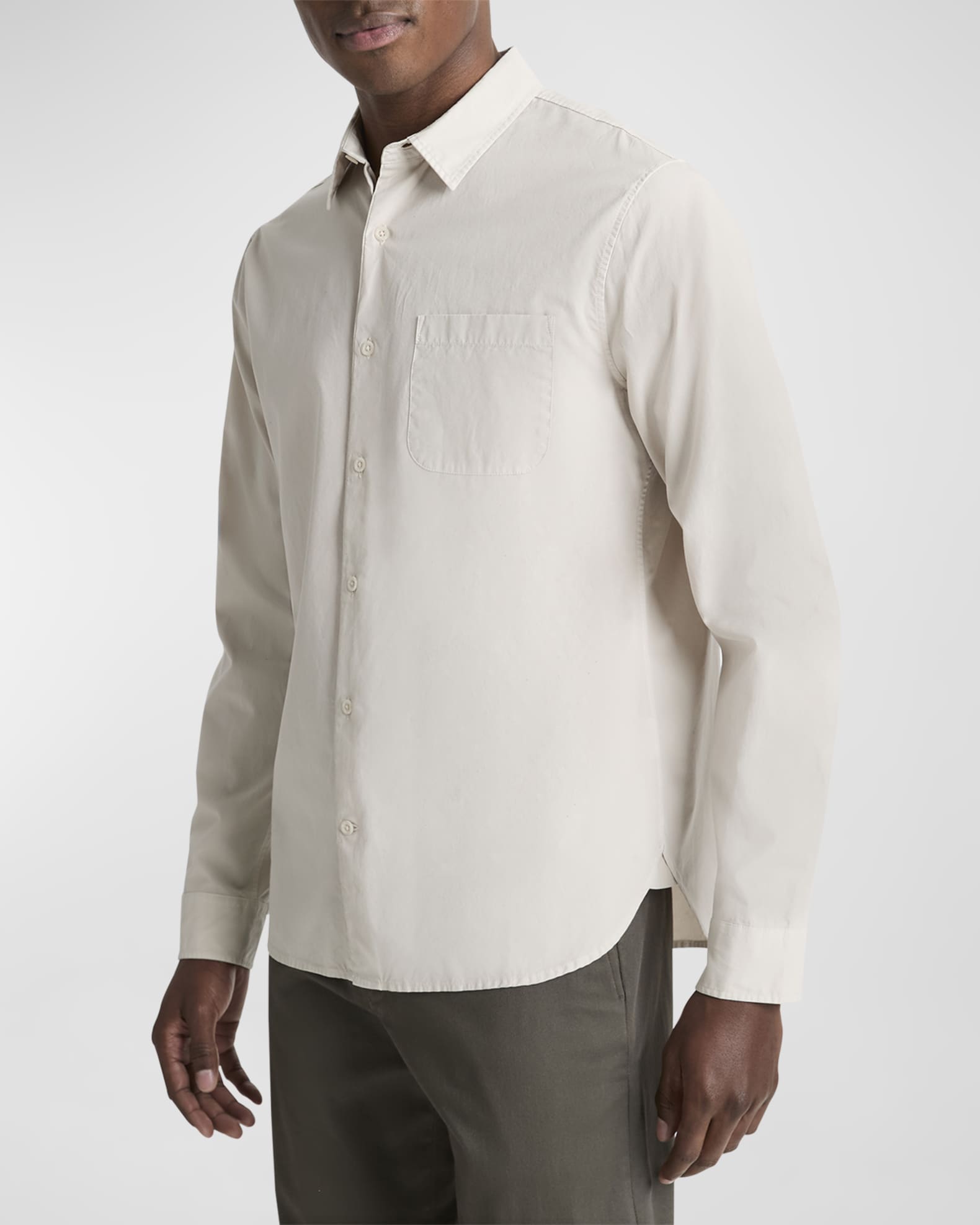 Men's Garment-Dyed Poplin Sport Shirt 0