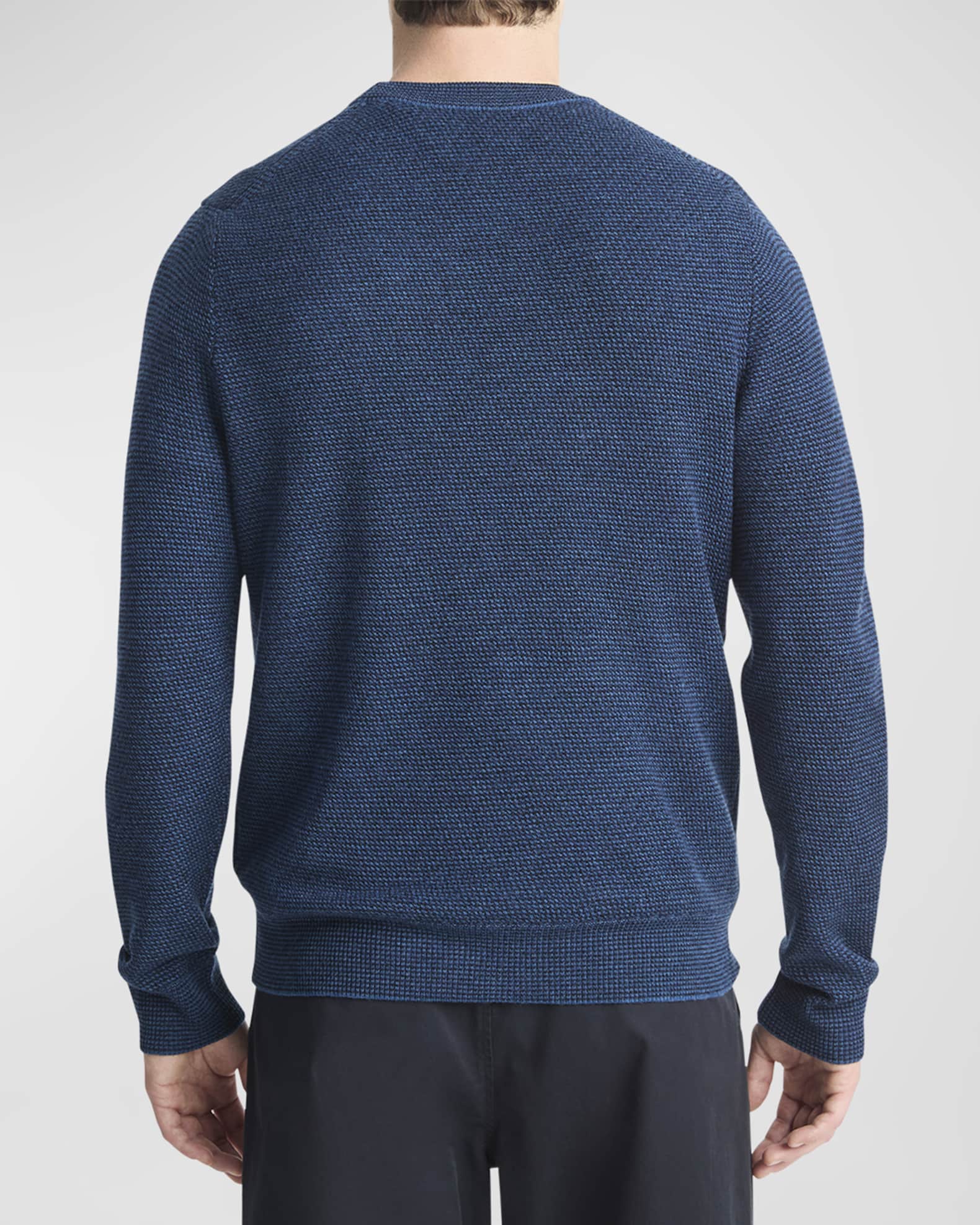Men s Two Tone Merino Mesh Sweater