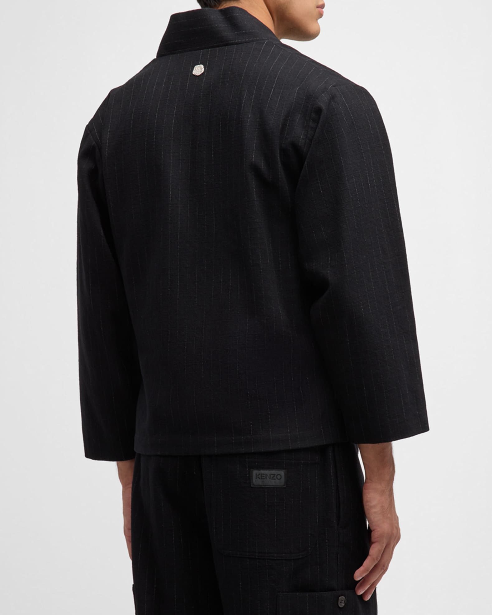 mando kimono jacket 黒 Kenzo Men's Striped Kimono Jacket | Neiman Marcus