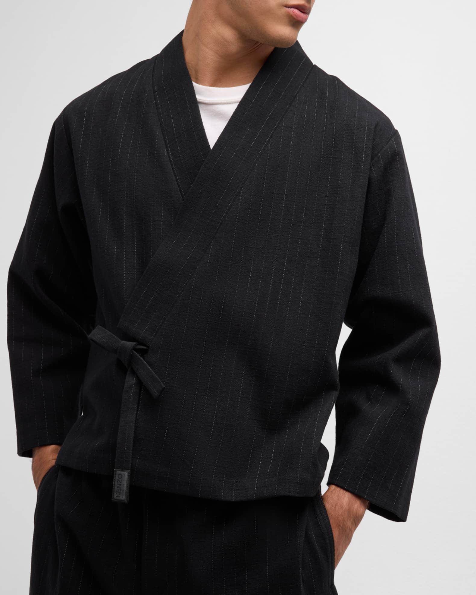 Kenzo Men's Striped Kimono Jacket | Neiman Marcus