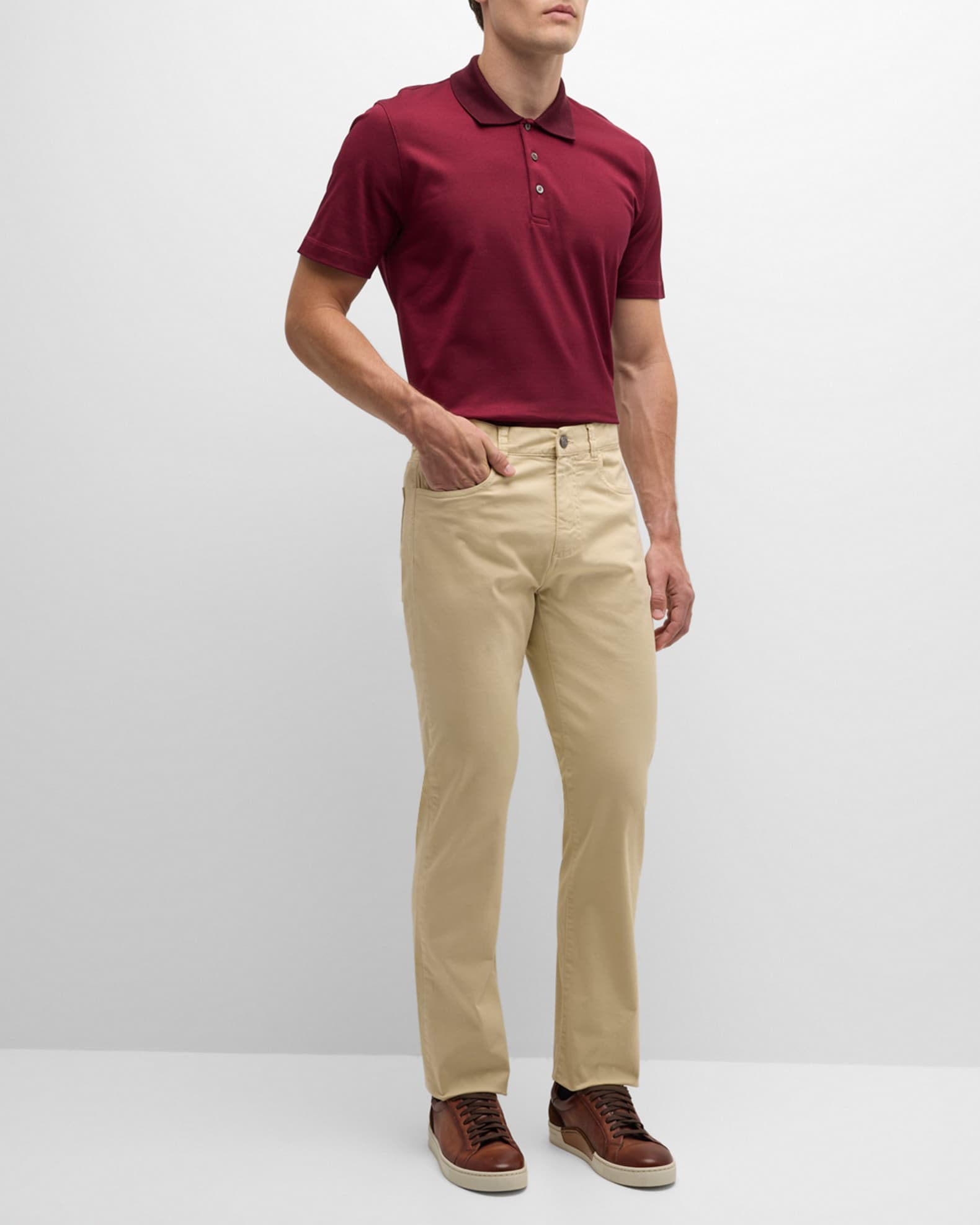 Men's Slim Twill 5-Pocket Pants - Thumbnail 2