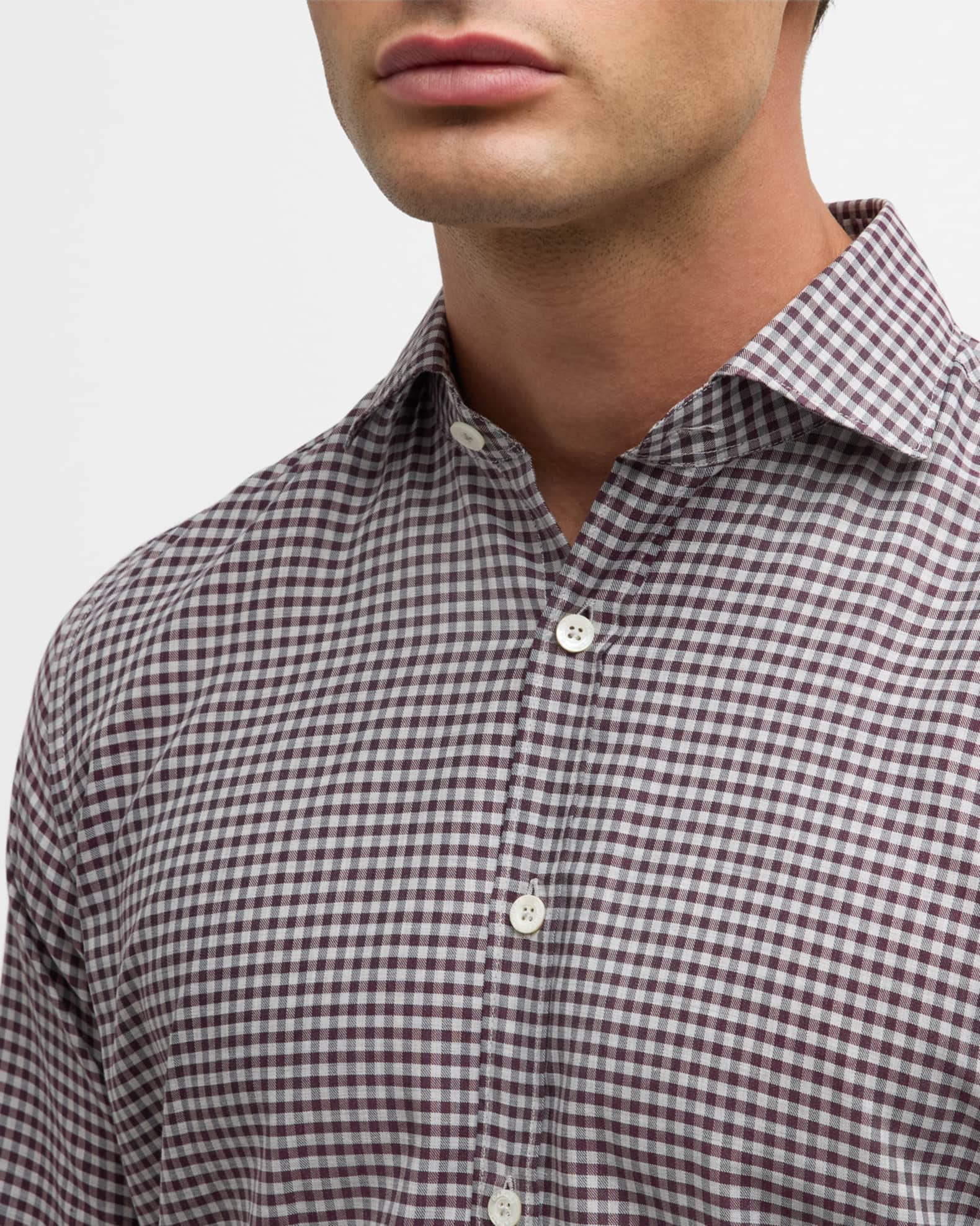 トップス kaval gingham check shirt men's M Vansport Syracuse Cross Country Easy-Care Gingham Check