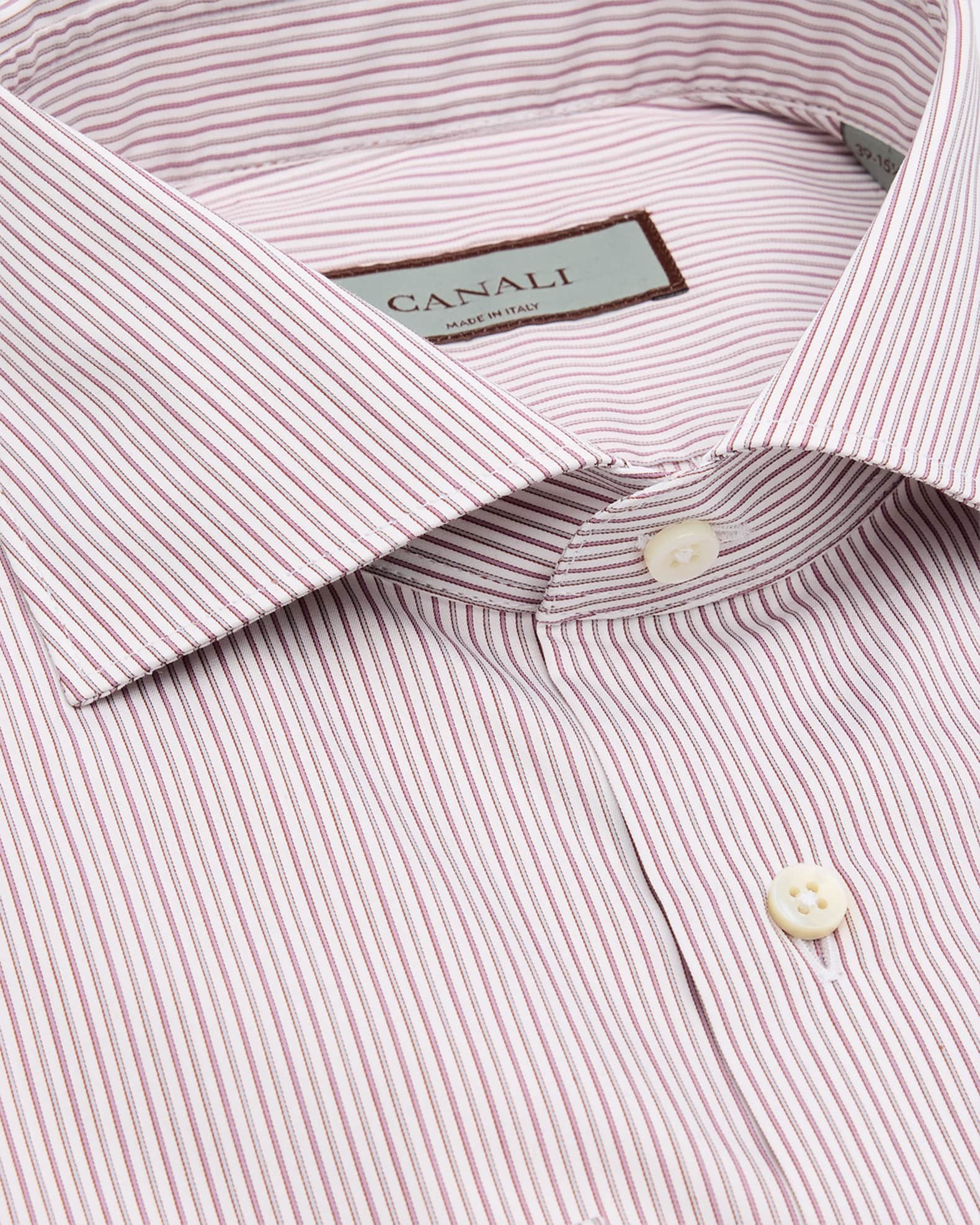 Men's Cotton Micro-Stripe Dress Shirt - Thumbnail 2