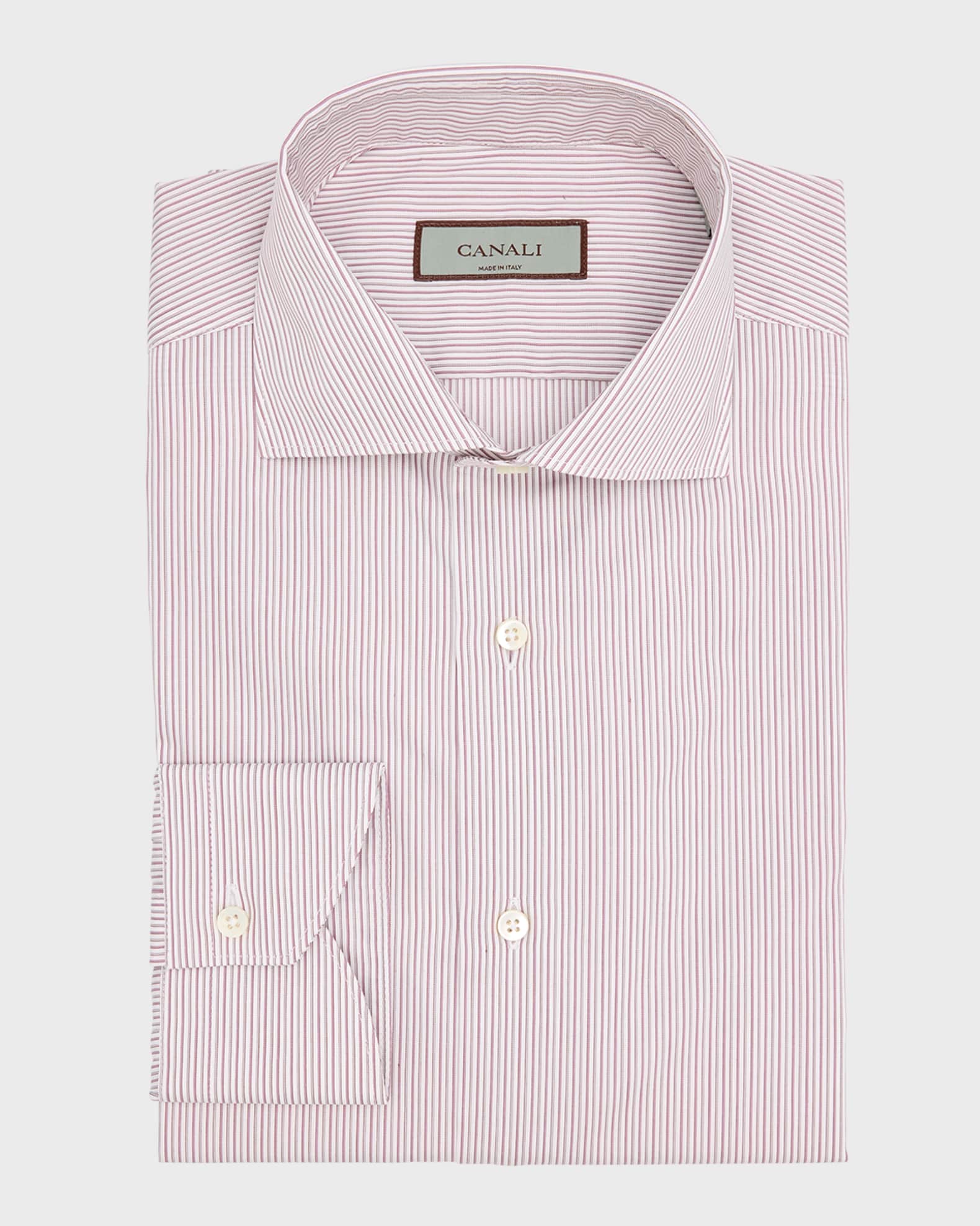Men's Cotton Micro-Stripe Dress Shirt