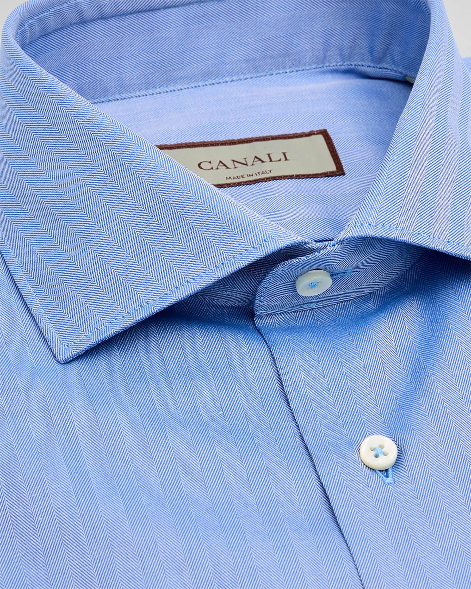 Men's Cotton Herringbone Dress Shirt 1