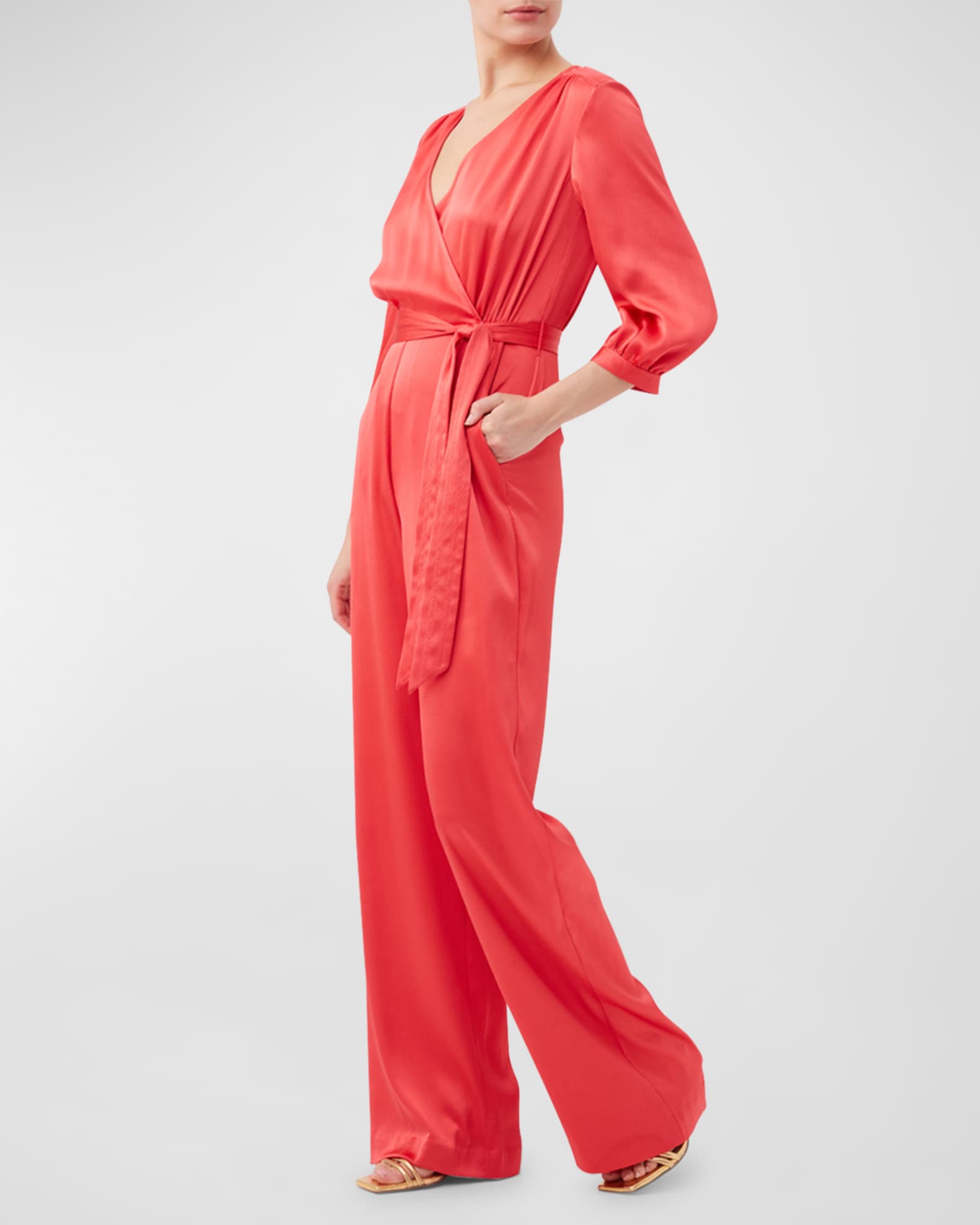 JUMPSUIT WITH BLOUSON SLEEVE WINGS IN ARMS