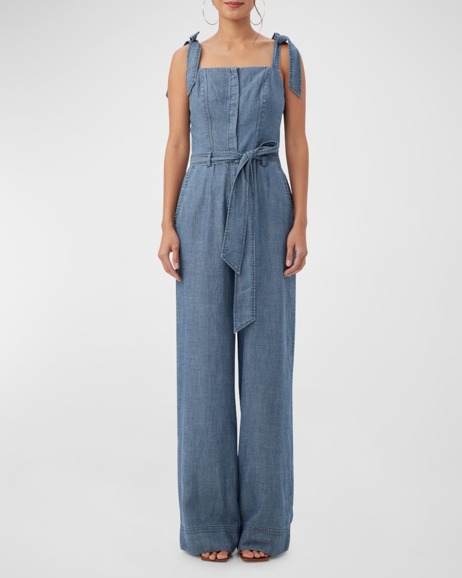 Trina turk chambray jumpsuit discount