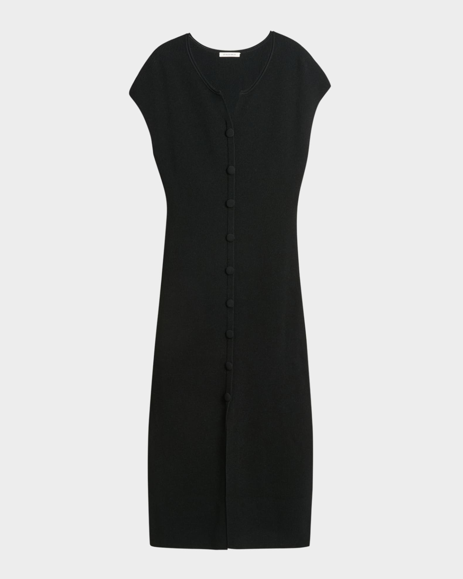 Bielas Ribbed Button-Down Midi Dress