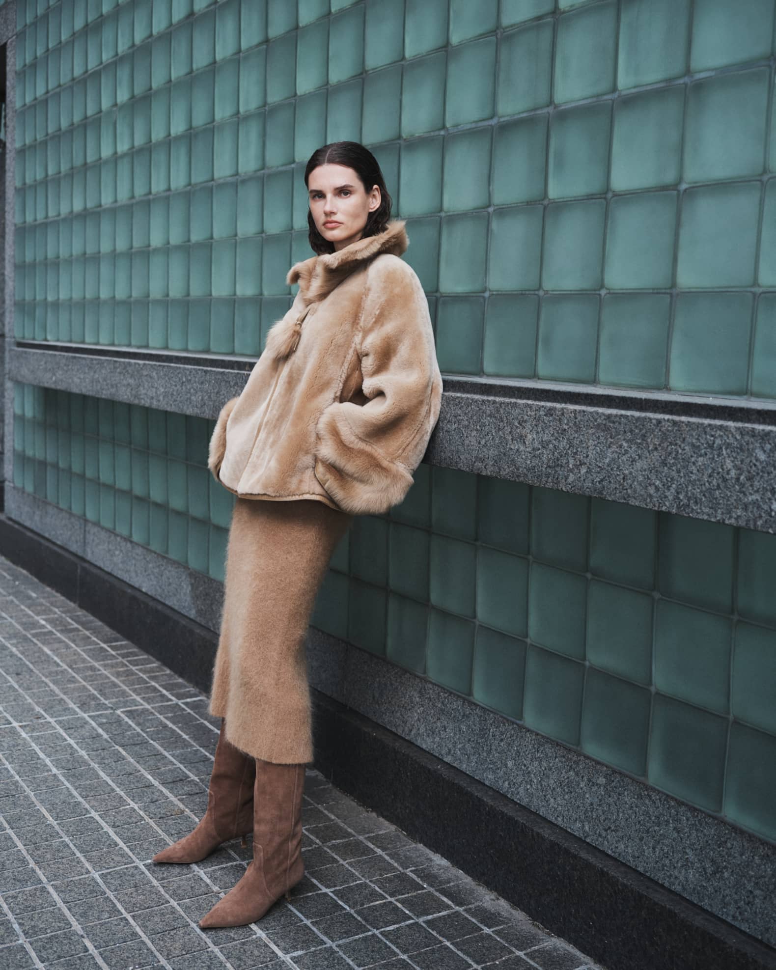 トップス Fluffy loose knit beige Amazon.com: Fuimsul Women Drop Shoulder Crewneck Oversized Fuzzy