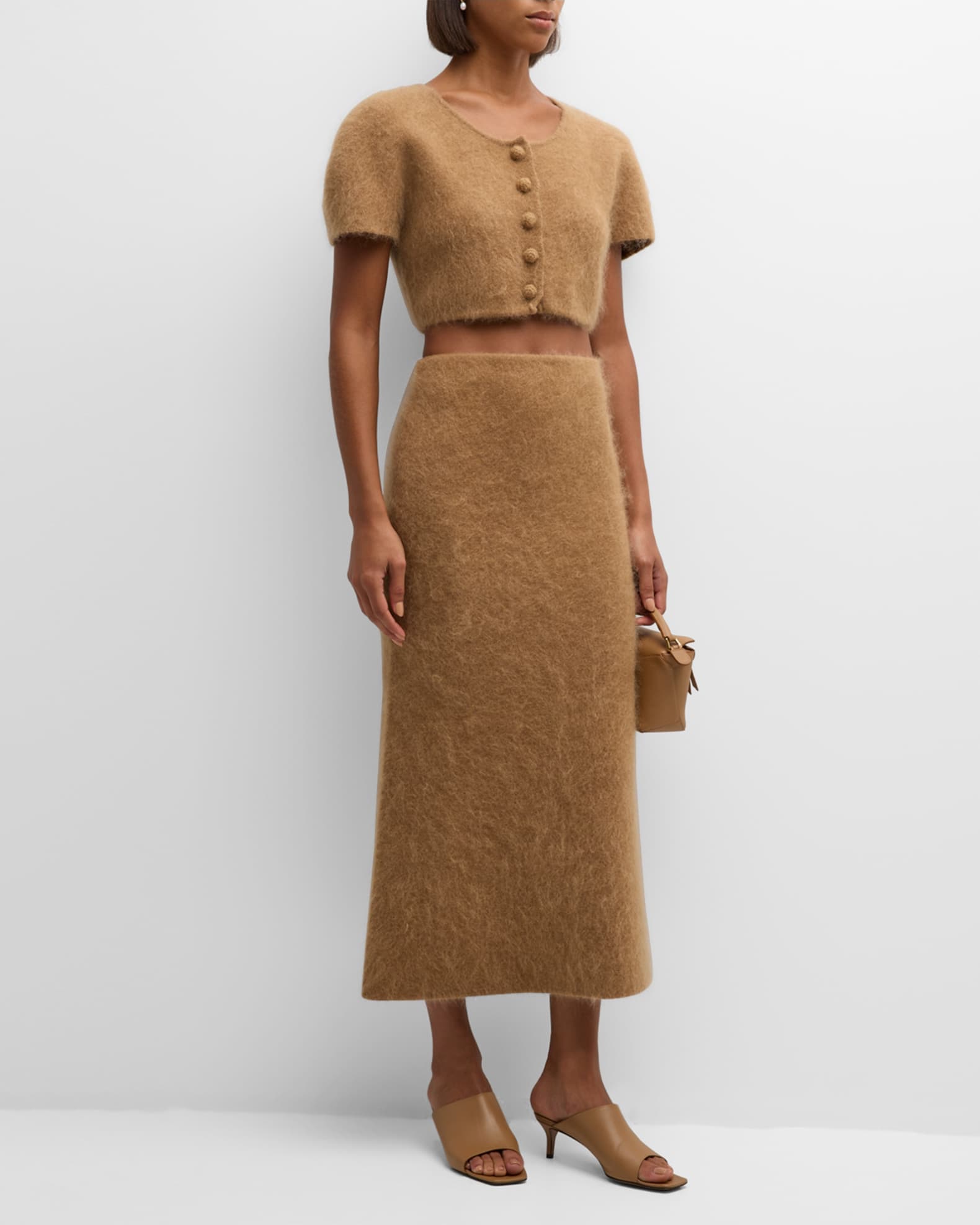 トップス Fluffy loose knit beige Women's Chunky Knit Open Front Sweaters Long Sleeve Button Loose