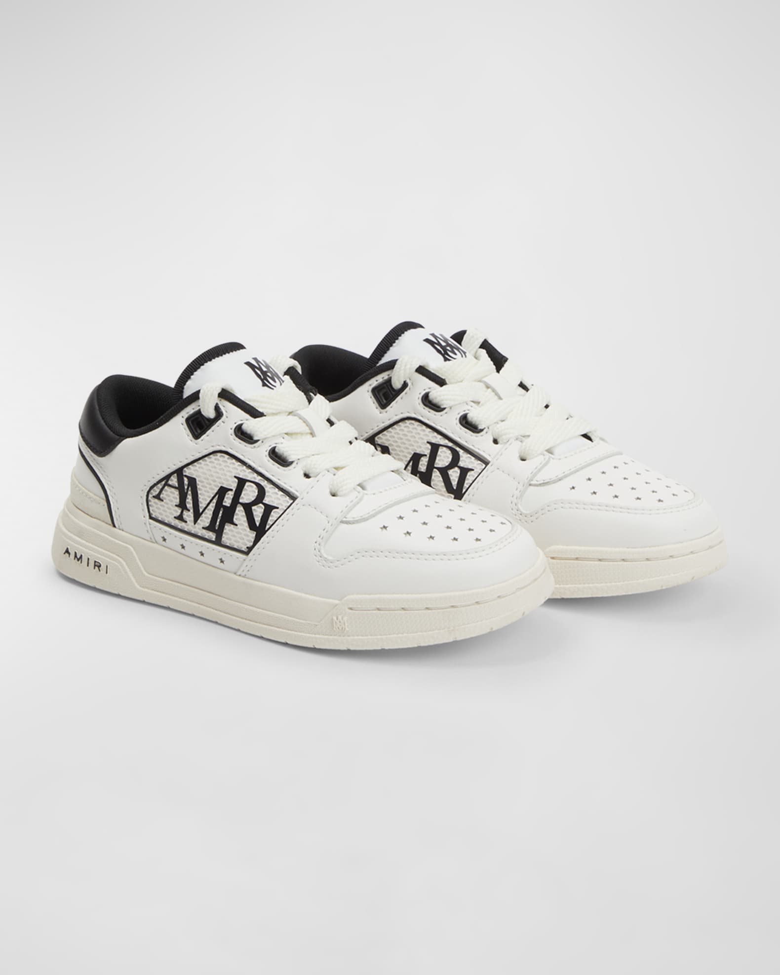 Kid's Bicolor Leather Low-Top Sneakers, Toddlers/Kids 0