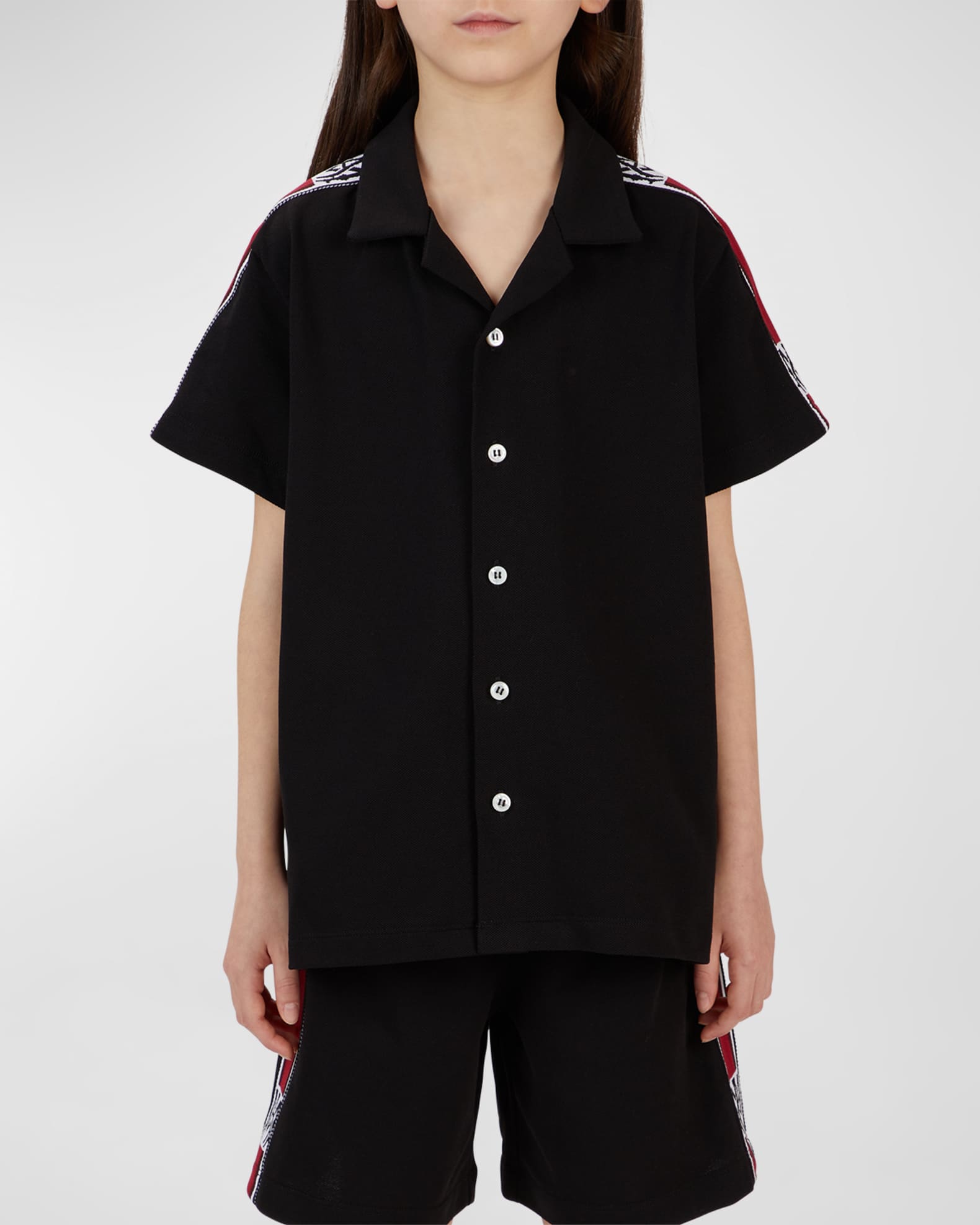Kid's MA Polo Shirt W/ Logo Emblem Tape, Size 4-12 0