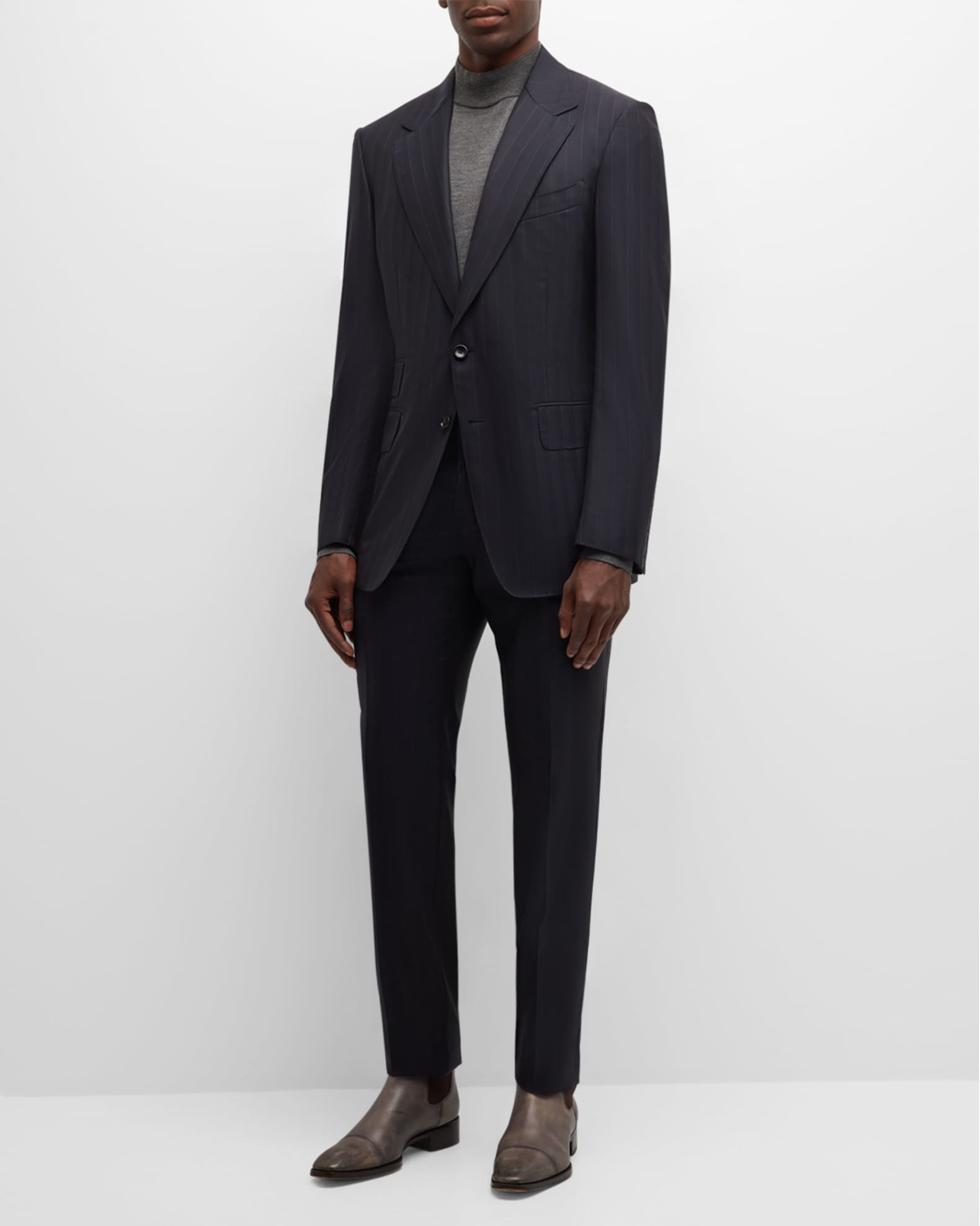 TOM FORD Men's Shelton Herringbone Stripe Suit | Neiman Marcus