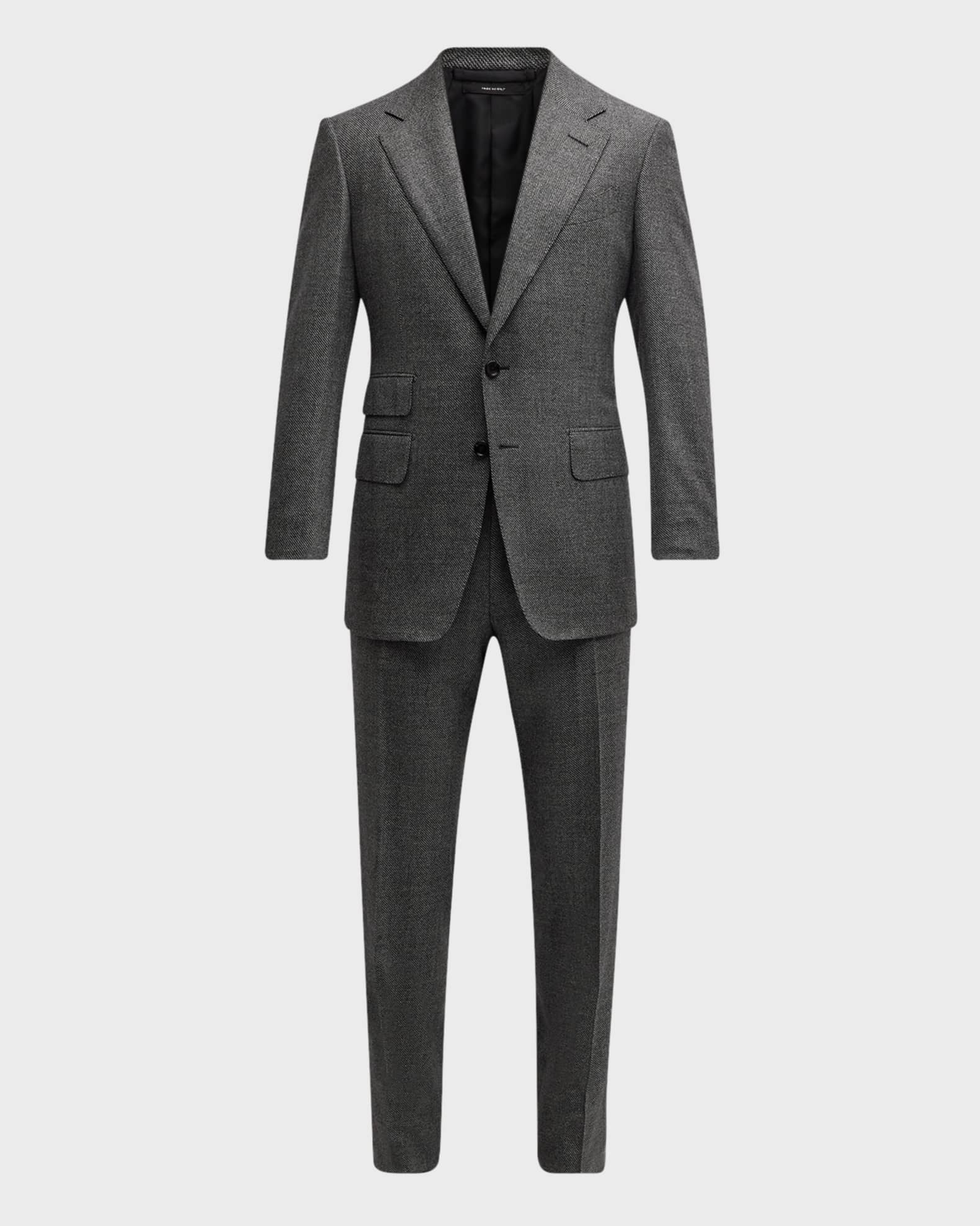 Men's Grand Sharkskin Shelton Classic Fit Suit 0