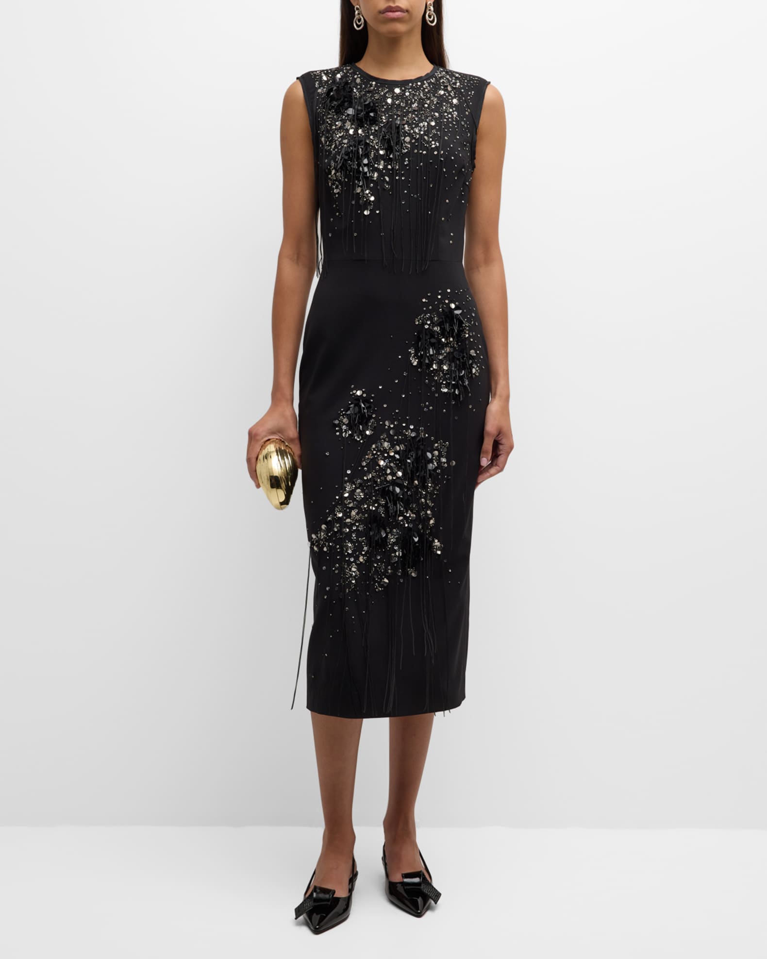 Sequin embellished midi dress 2025
