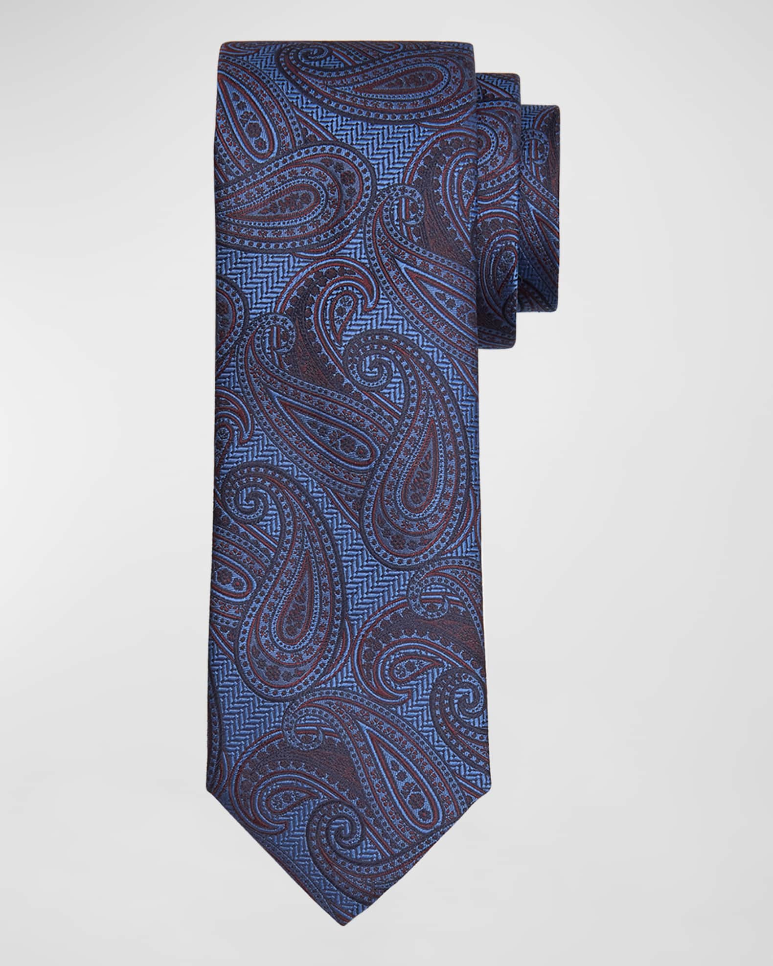 Men's Silk Paisley Tie 0