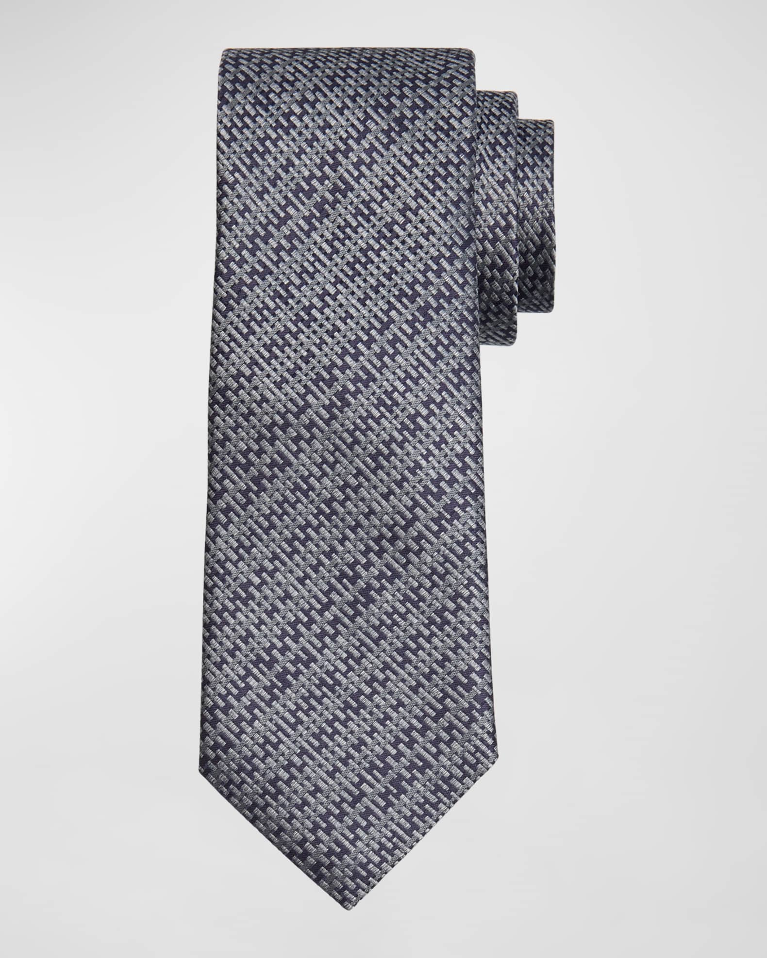 Men's Microfantasy Woven Silk Tie 0
