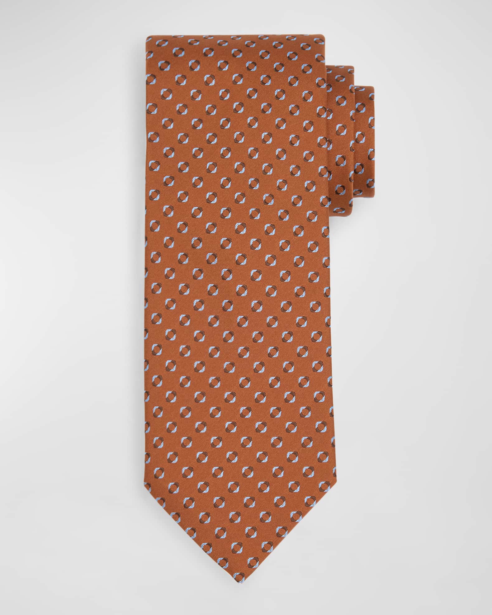 Canali Men's Vicuna Round Fantasy Silk Tie