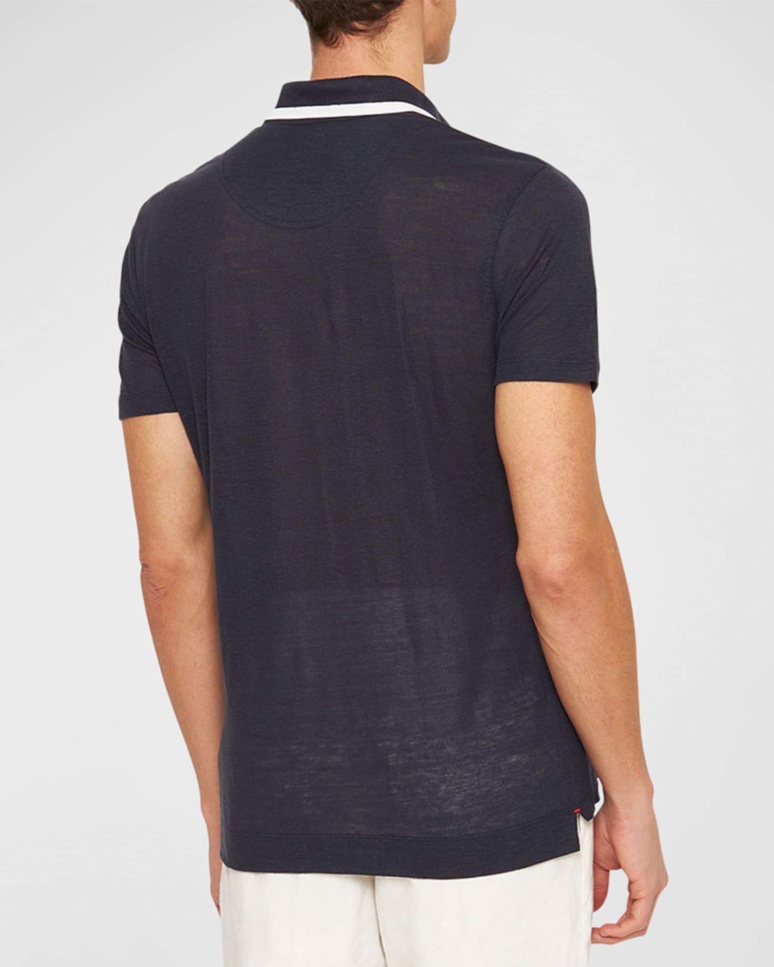 Orlebar Brown Men's Felix Linen Pique Polo Shirt | Neiman Marcus