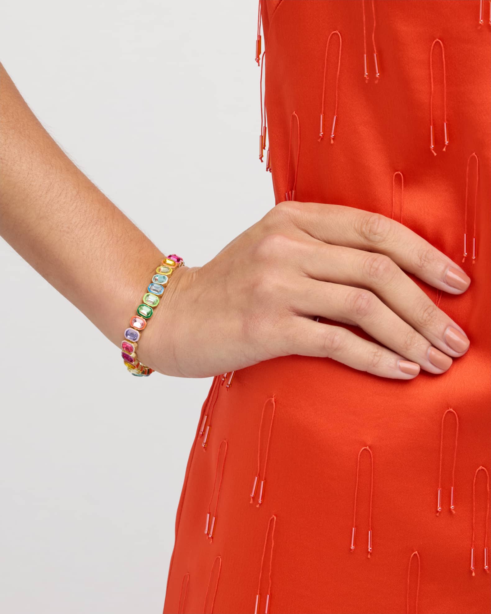 BaubleBar Julie Rainbow Crystal Tennis Bracelet | Neiman Marcus BaubleBar Julie Rainbow Crystal Tennis Bracelet | Neiman Marcus