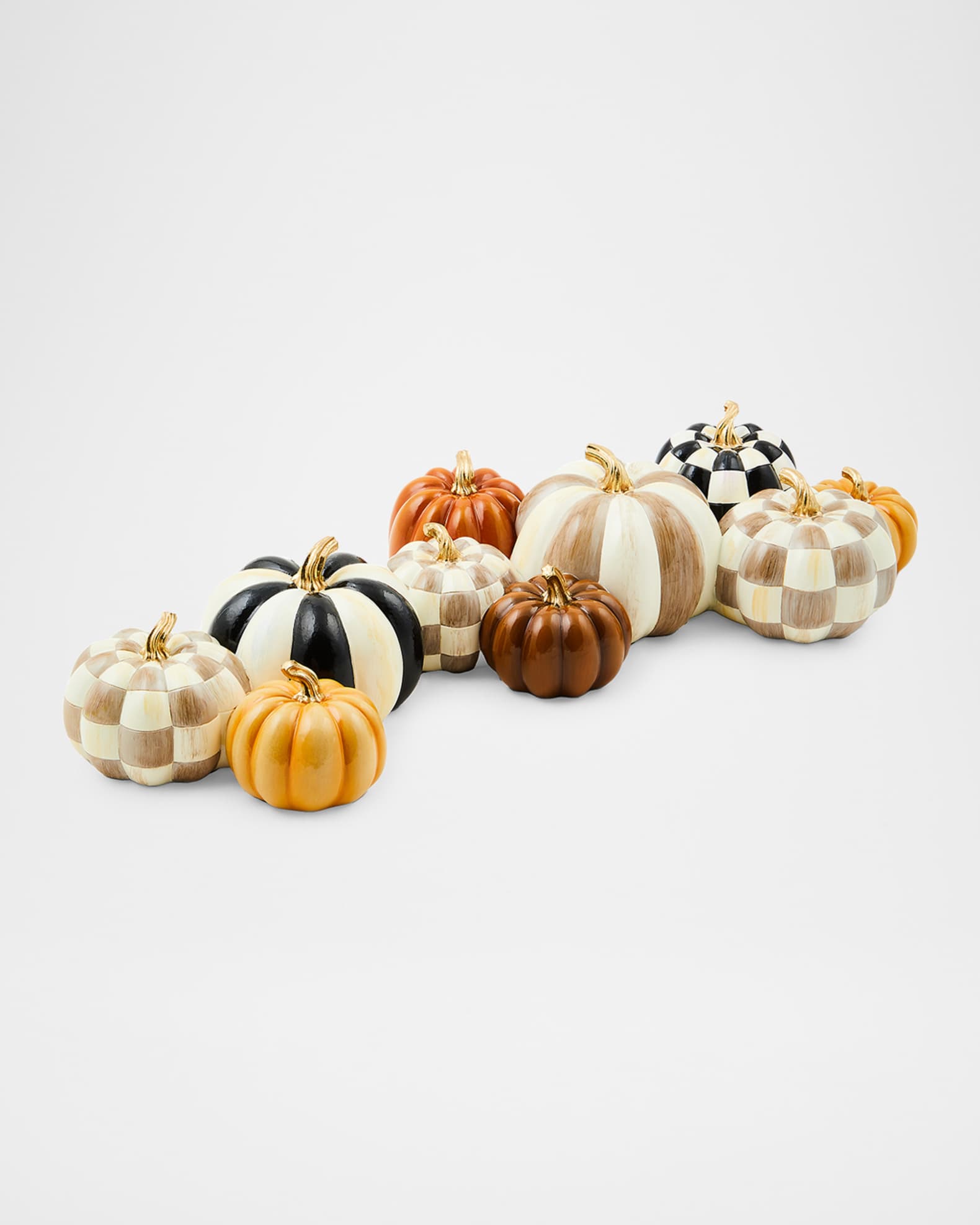  Autumnology Check & Stripe Pumpkin Cluster 1