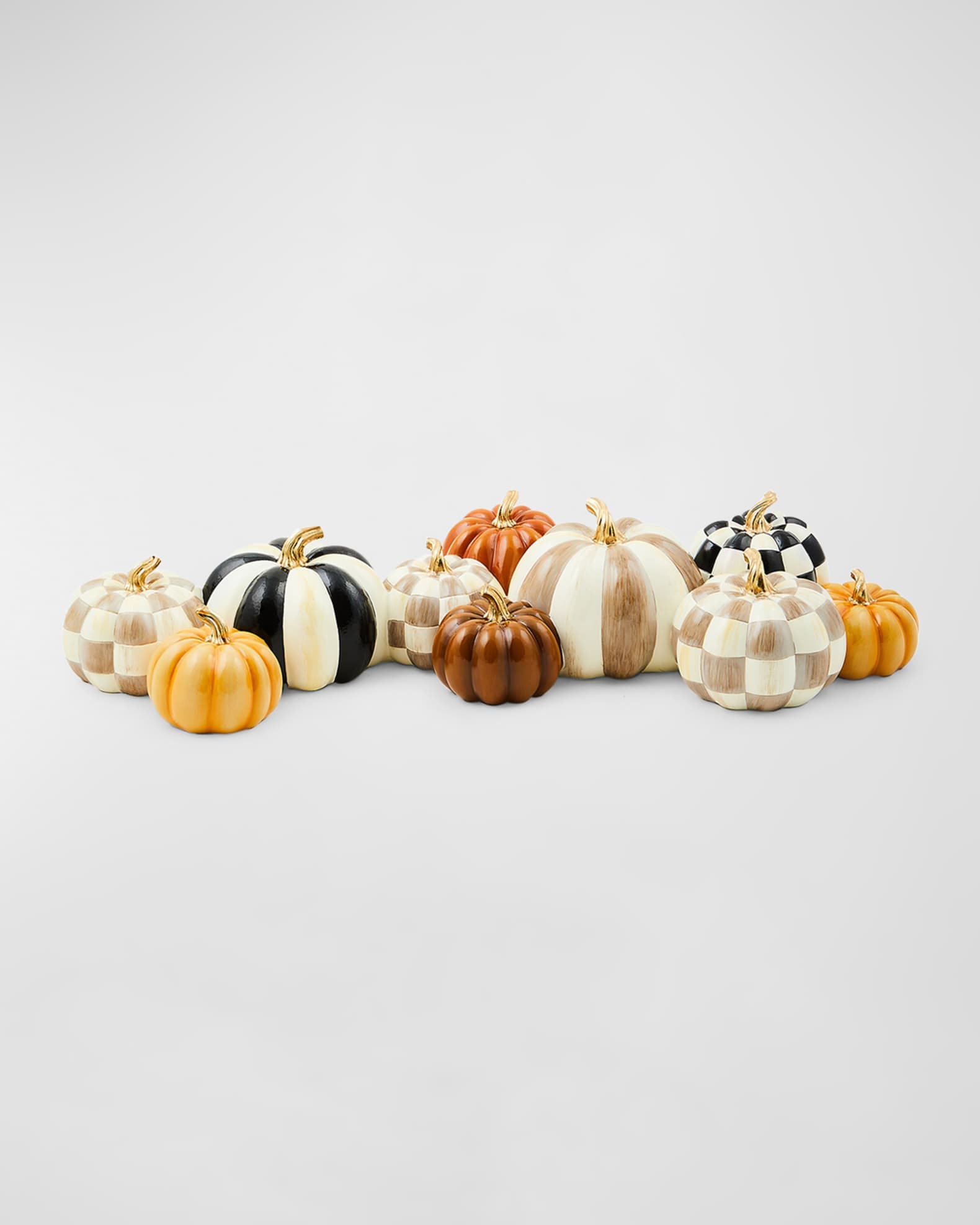  Autumnology Check & Stripe Pumpkin Cluster 0
