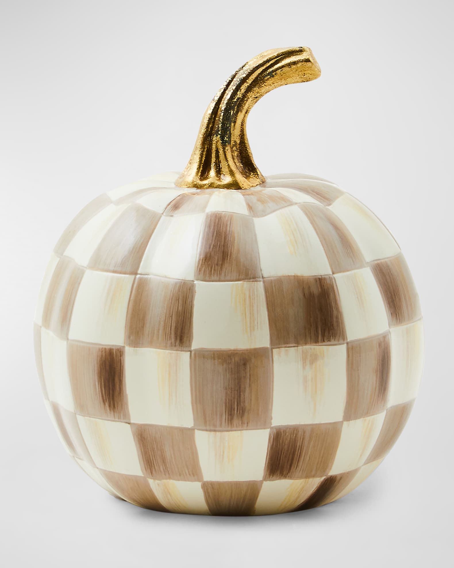 Mocha Check Mini Pumpkin 0