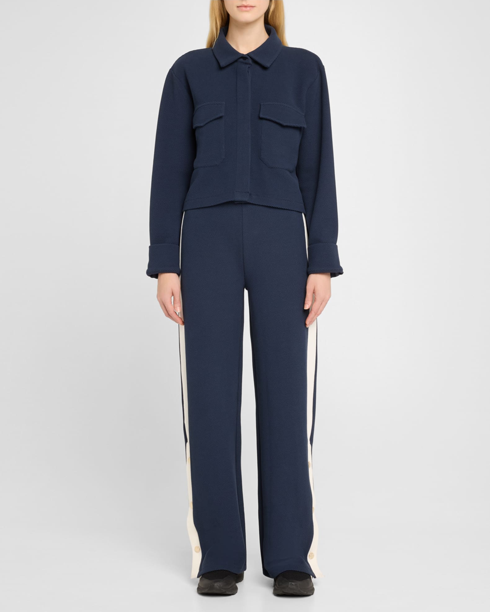 Moon Cropped Knit Blouse 1