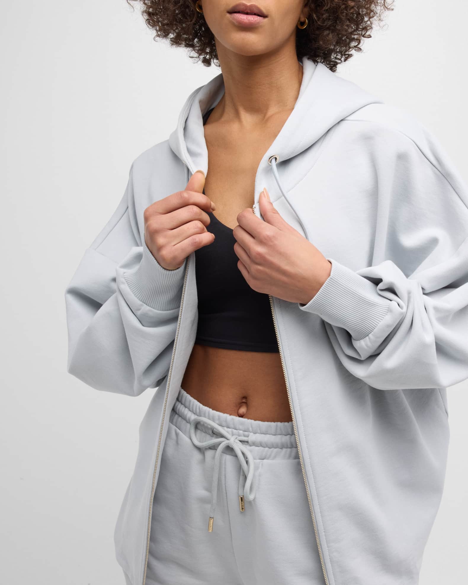 Lune Active Zoya Organic Cotton Zip-Front Hoodie | Neiman Marcus