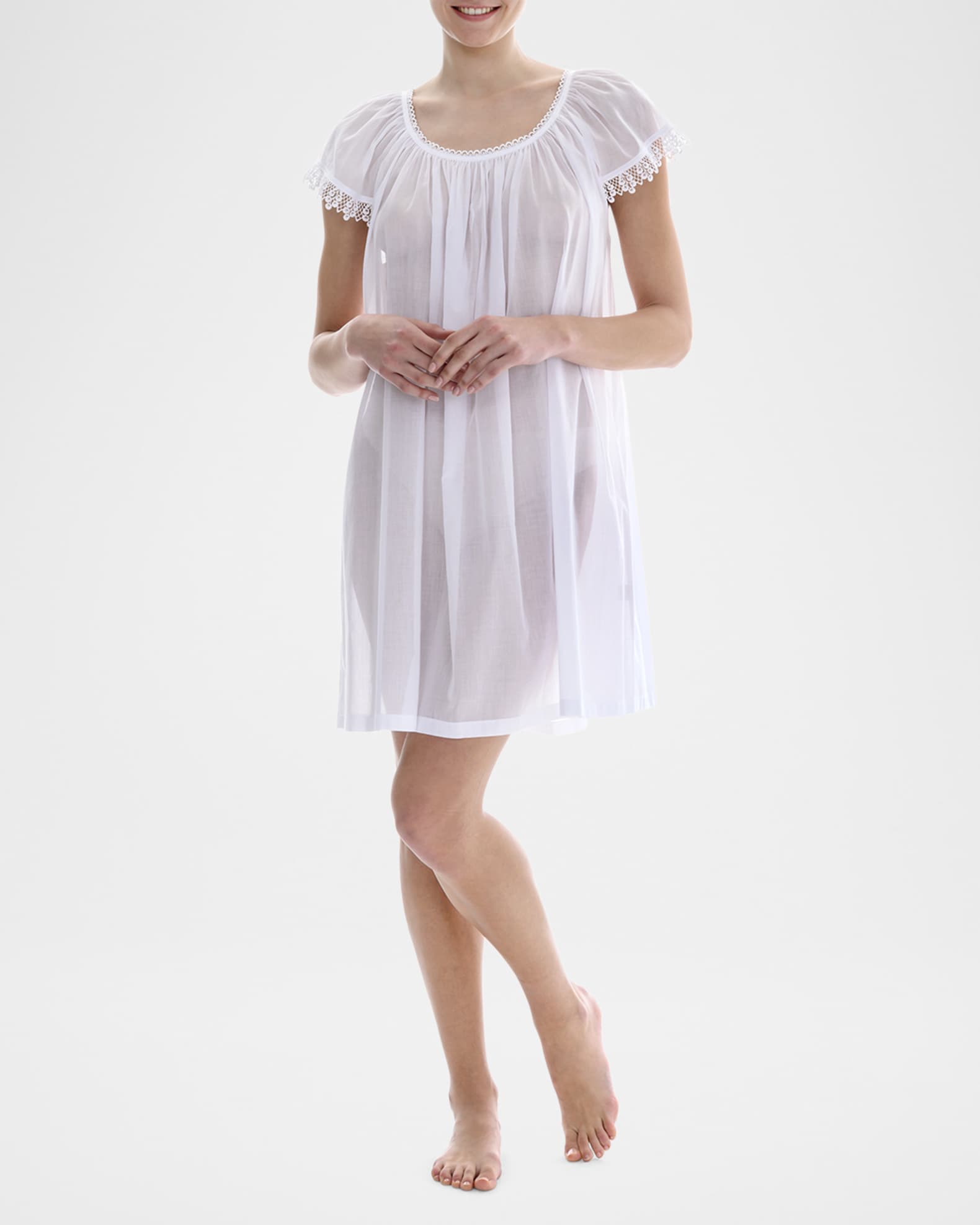 White cotton babydoll nightie deals